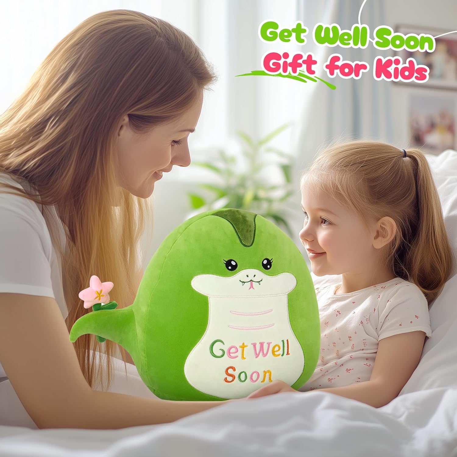13 Inch Snake Get Well Plush Pillow