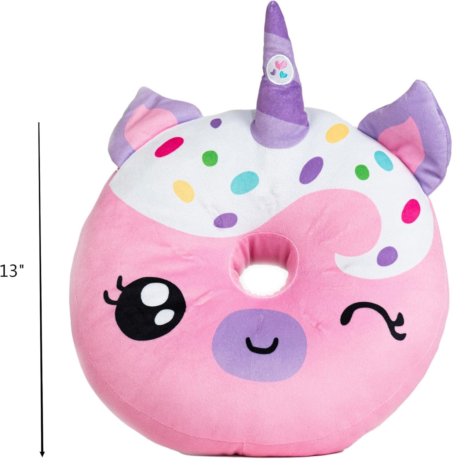 Light Up Pillow for Kids Unicorn Donut Pink