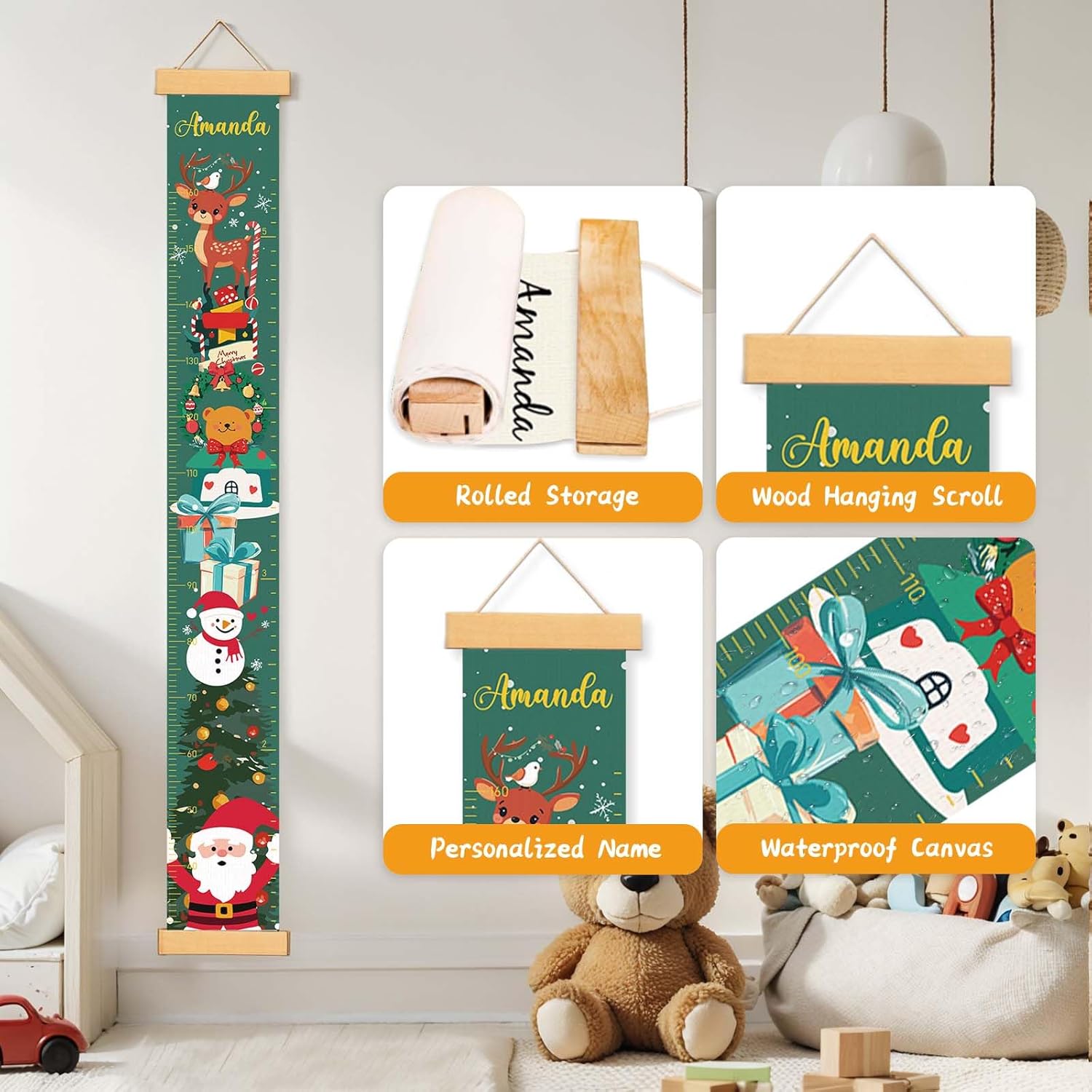 Personalized Name Growth Chart for Wall