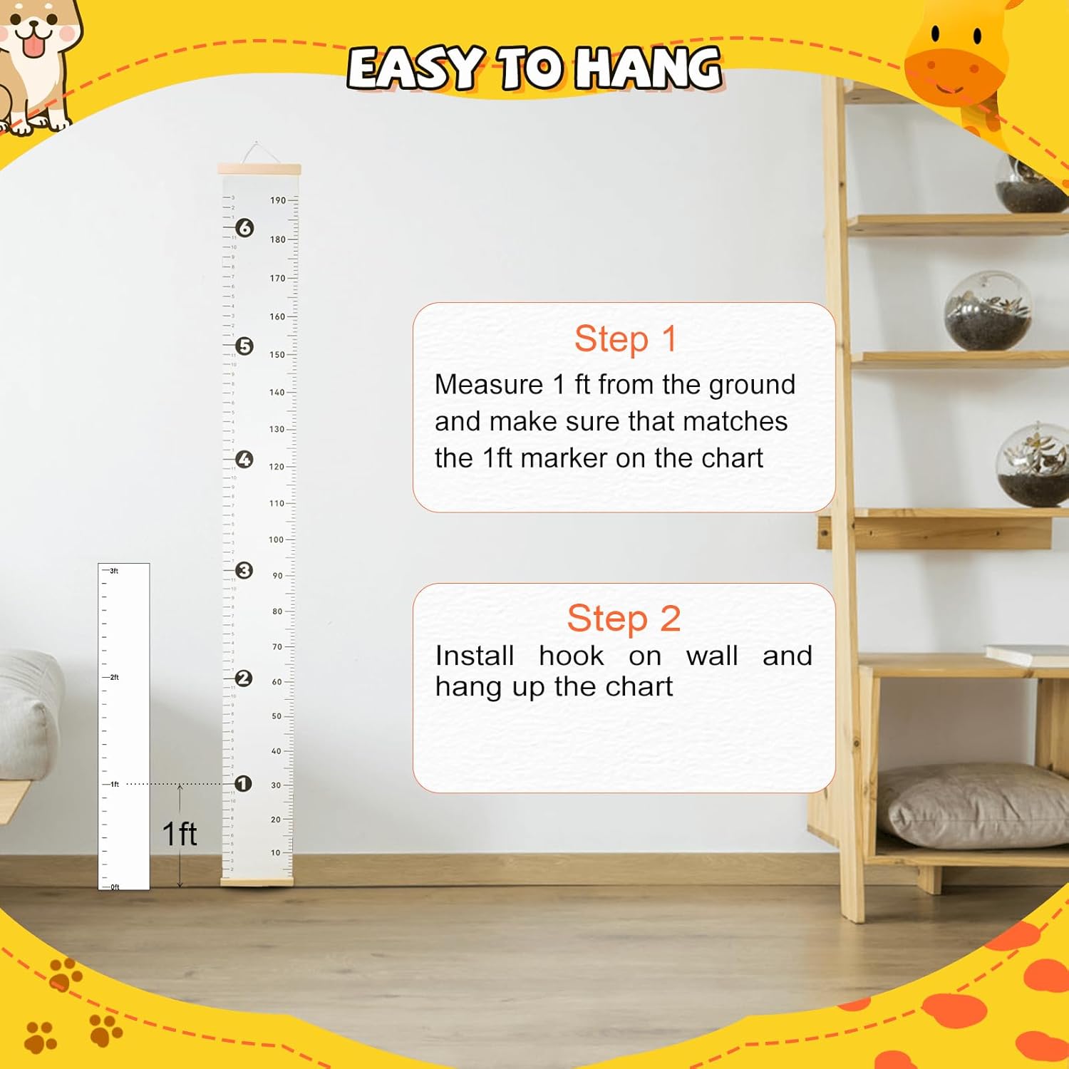 NOYOC Growth Chart for Wall