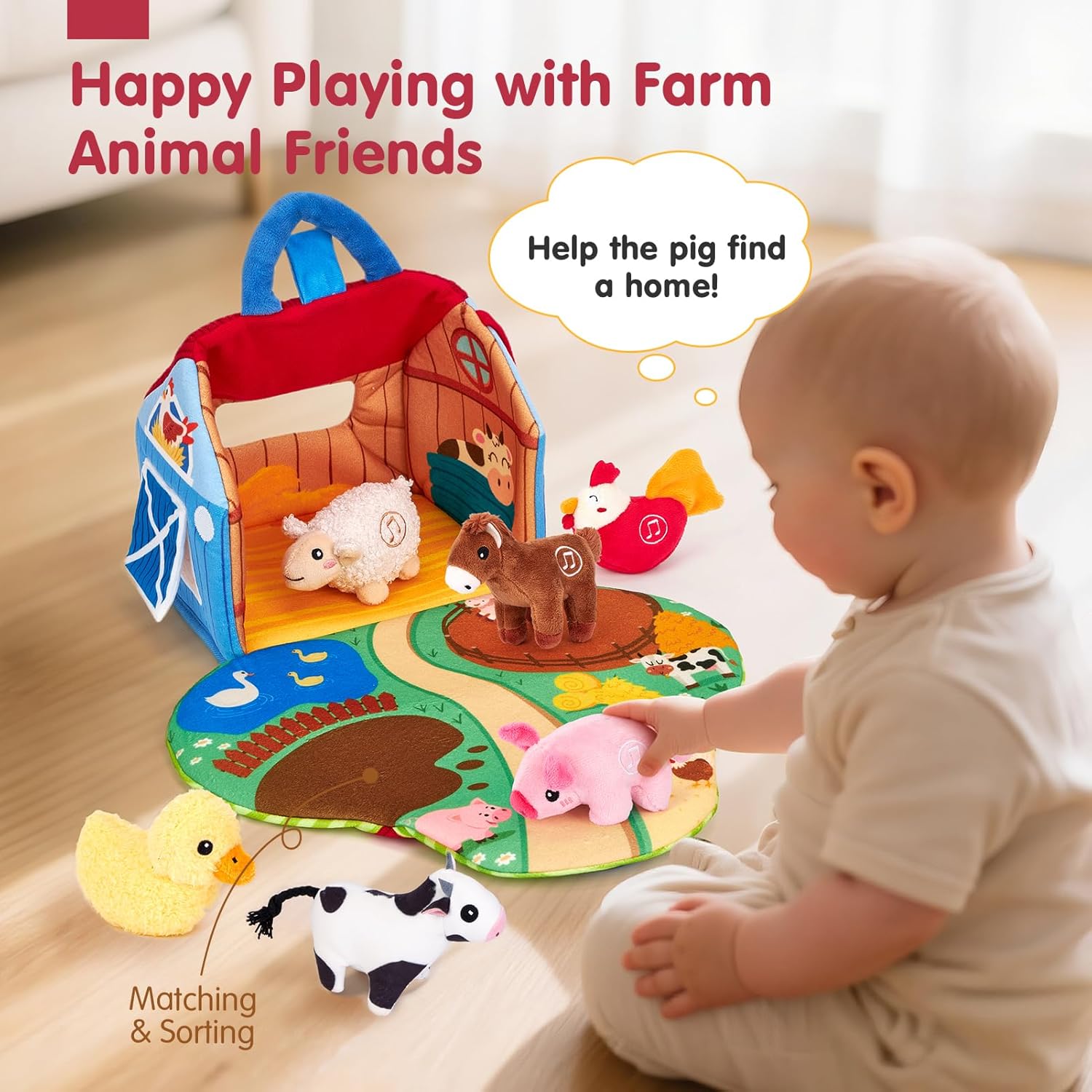 Hahaland Surprise Barn with Farm Animals