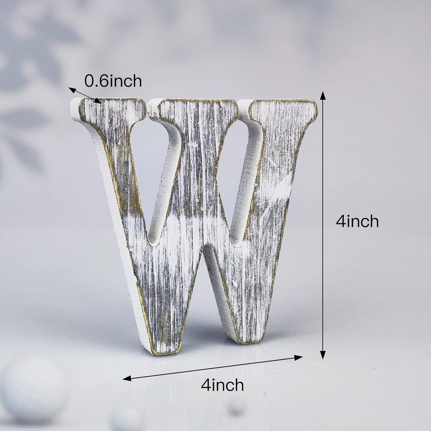 4 Inch Unfinished Wood Letters for Wall Decor