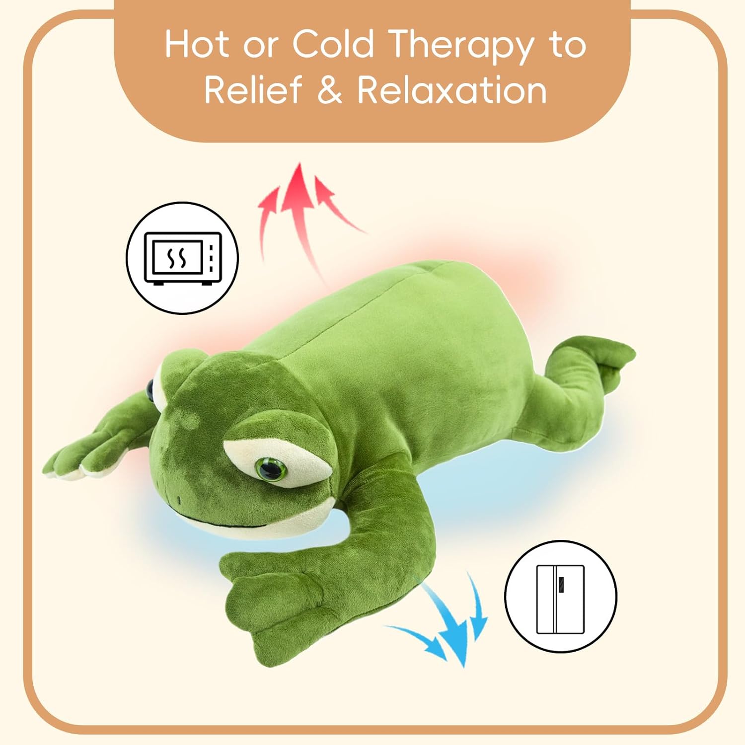 Frog Weighted Plush Pillow 4 lbs Comfort Toy