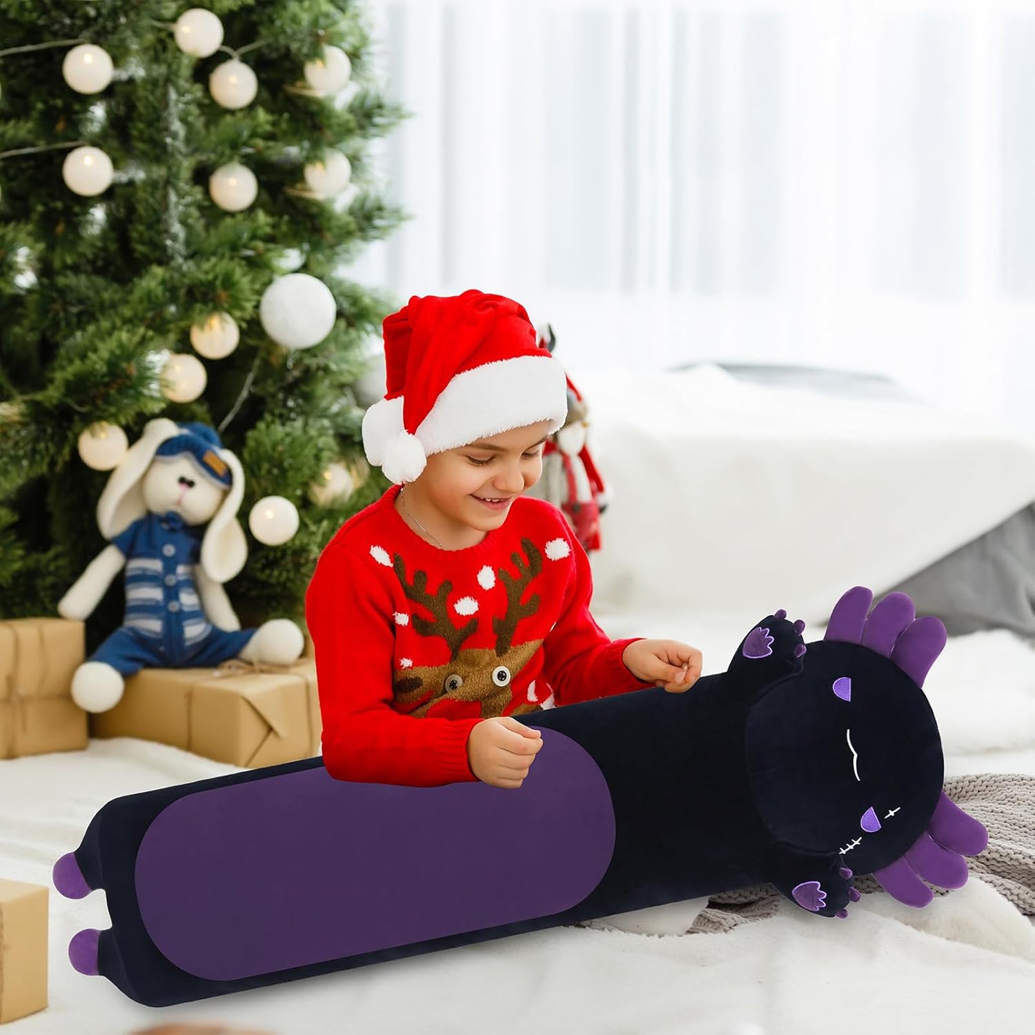 Yeqivo Long Axolotl Plush Pillow