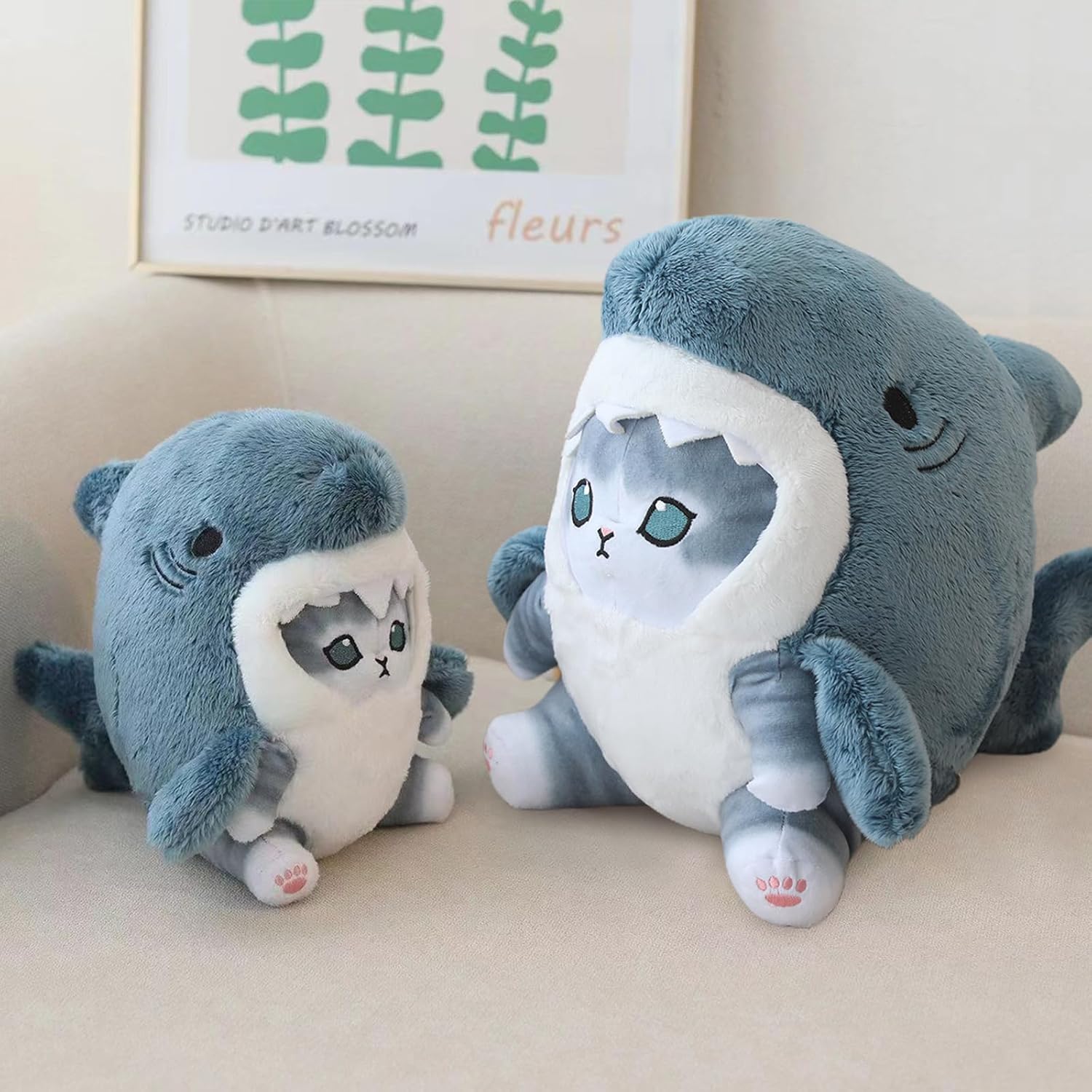 Kawaii Shark Cat Plush Pillow Toy 1