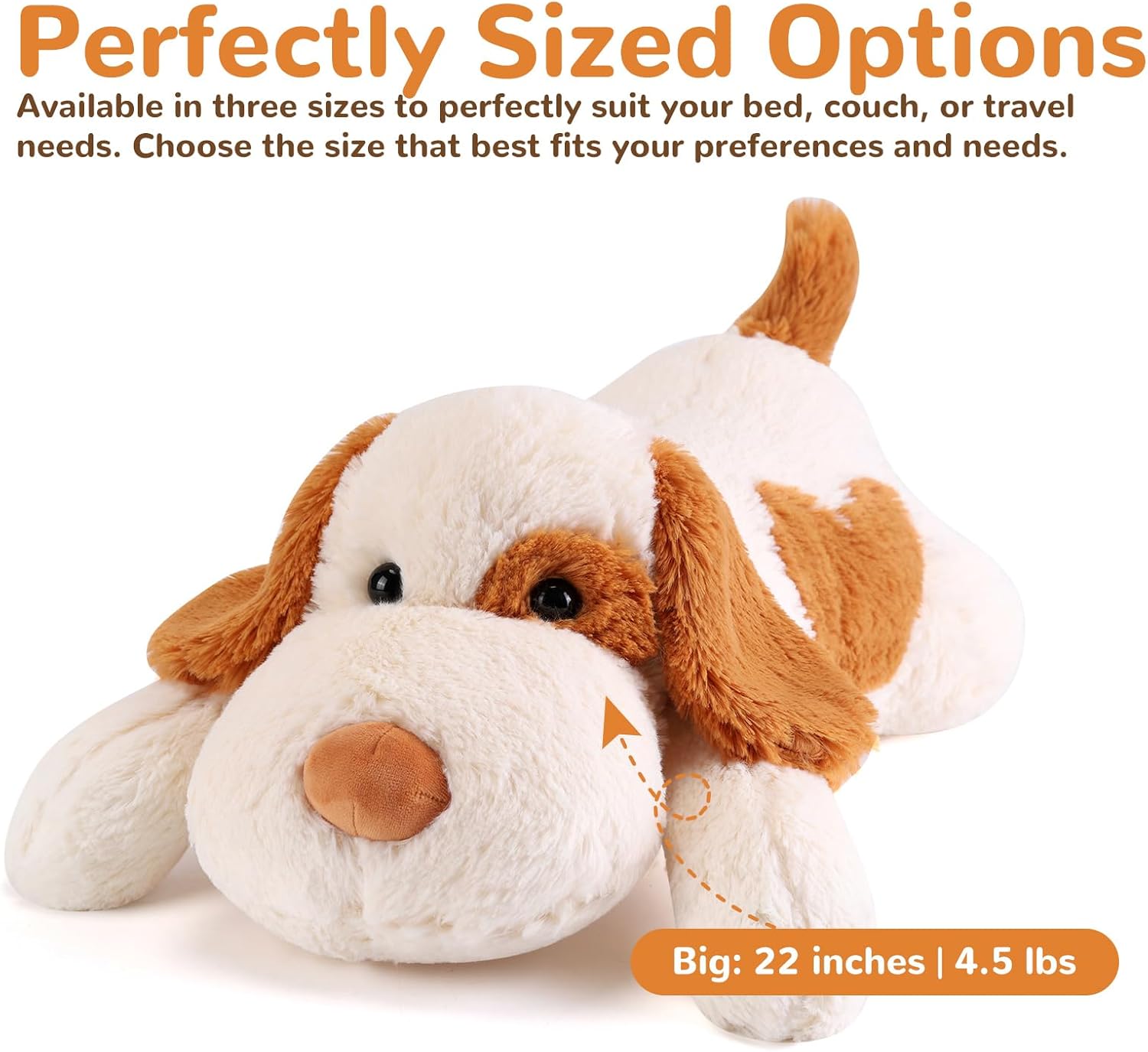 Meowtastic Brown White Weighted Plush Pillow