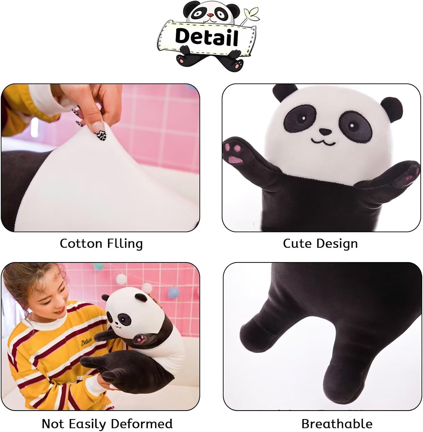 GHTMONY Panda Plush Body Pillow