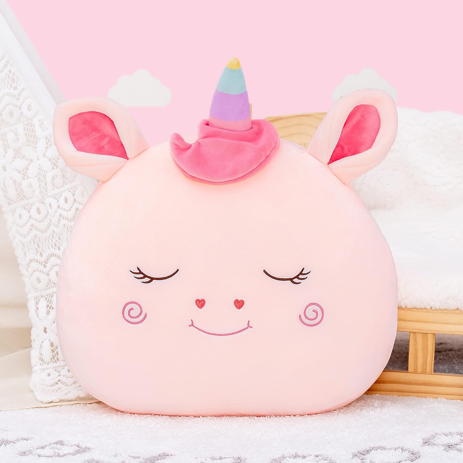 Stuffed Unicorn Plush Pillow Toy for Kids