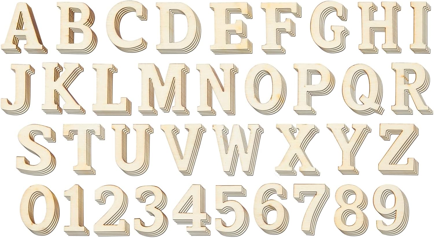 Juvale 1-Inch Wooden Alphabet Letters and Numbers Set