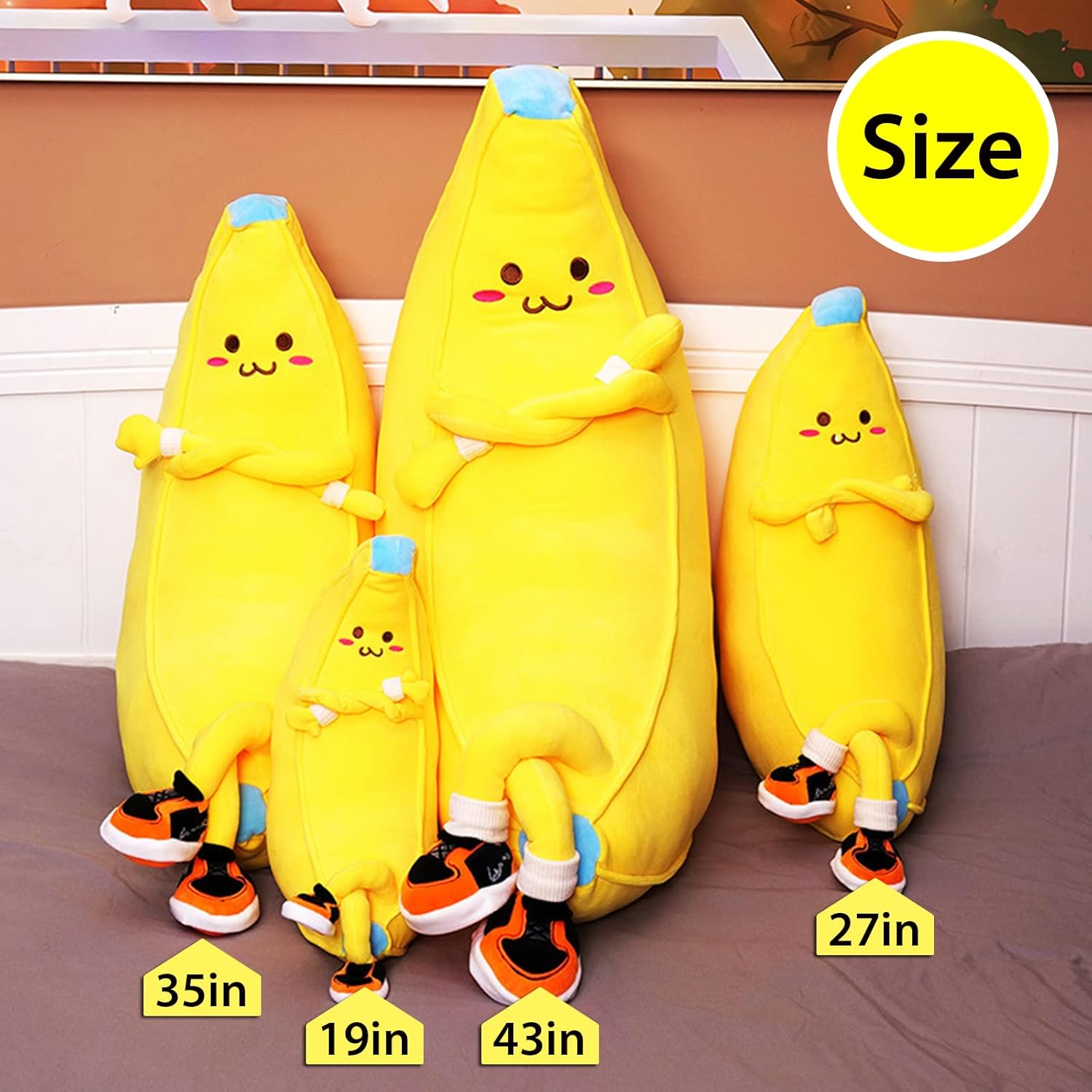 Banana Plush Stuffed Animal Pillow