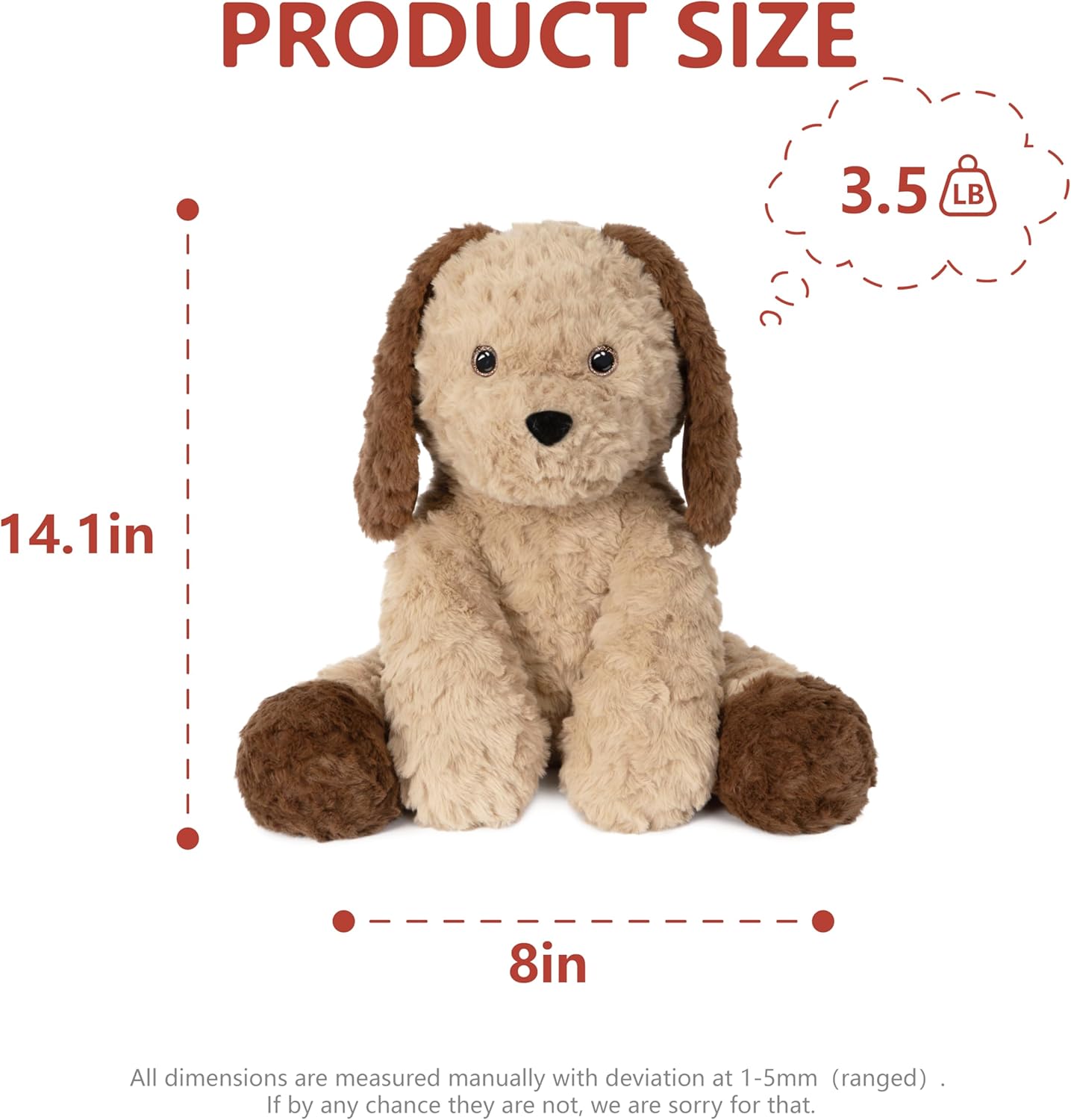 Niuniu Daddy 14 Inch Weighted Plush Dog