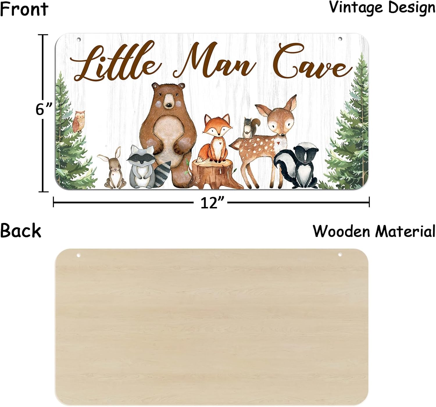 Uflashmi Little Man Cave Wall Sign