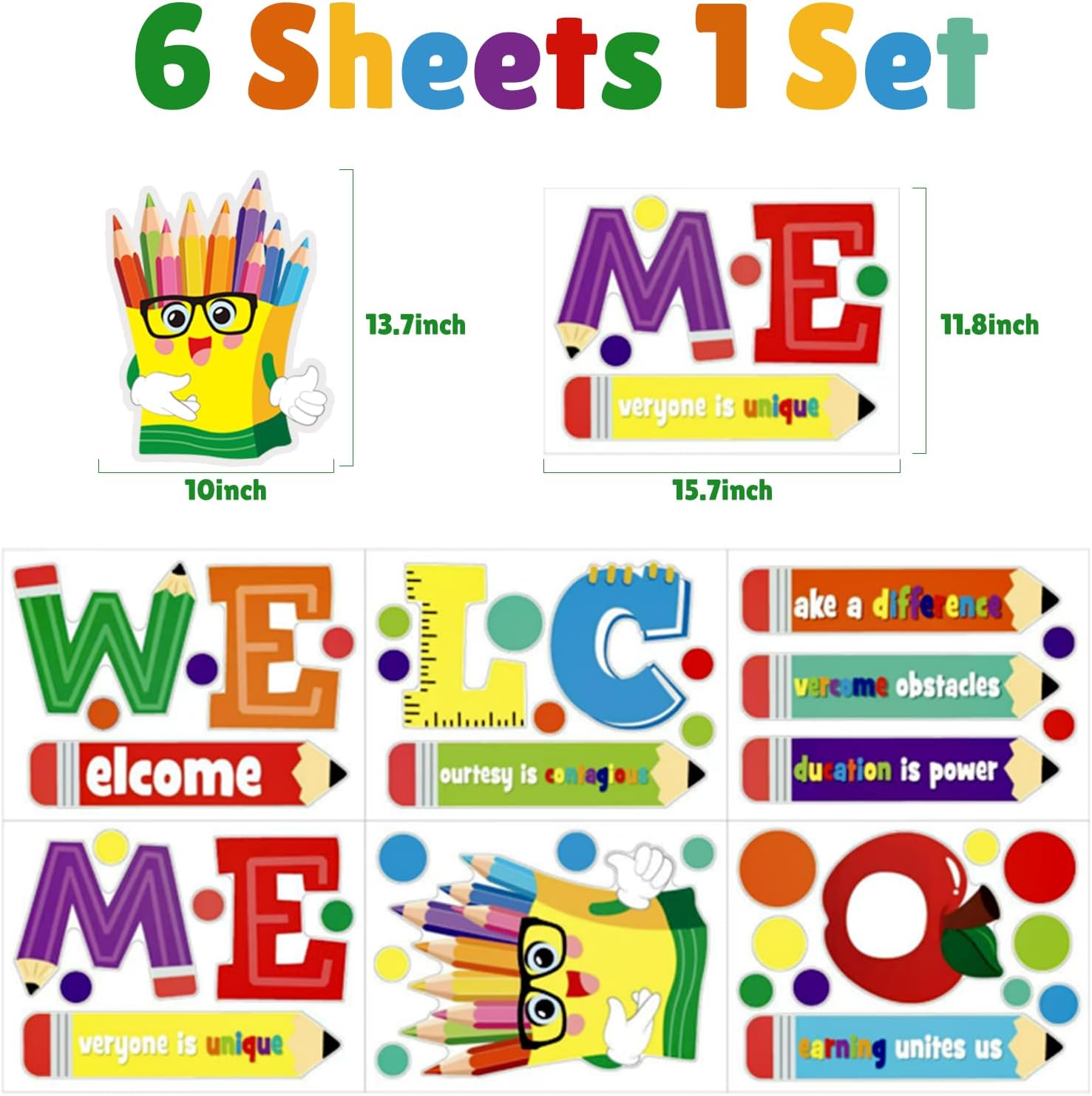 Cinrobiye Welcome Window Door Clings Stickers