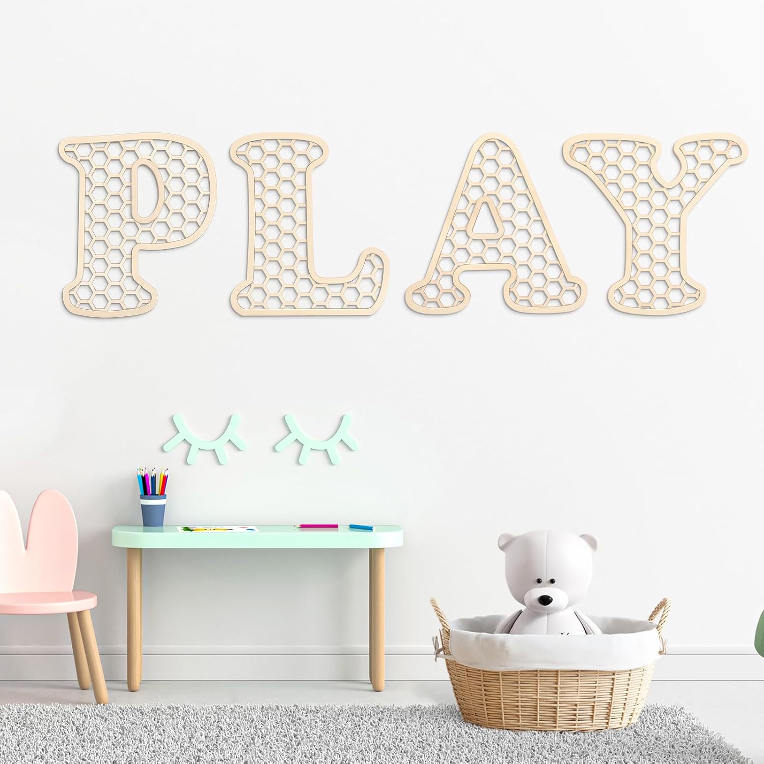 Giantree Rattan Letters Wall Decor Set