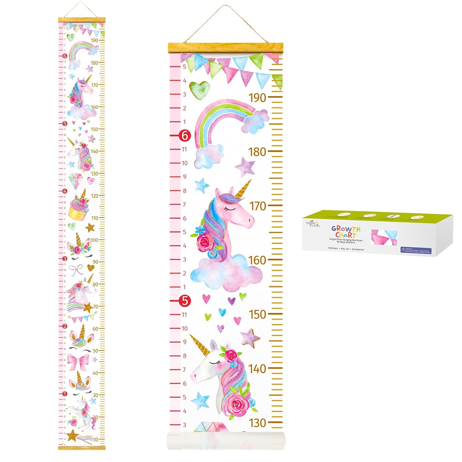 HomeEvolution Kids Growth Chart Unicorn Wall Ruler