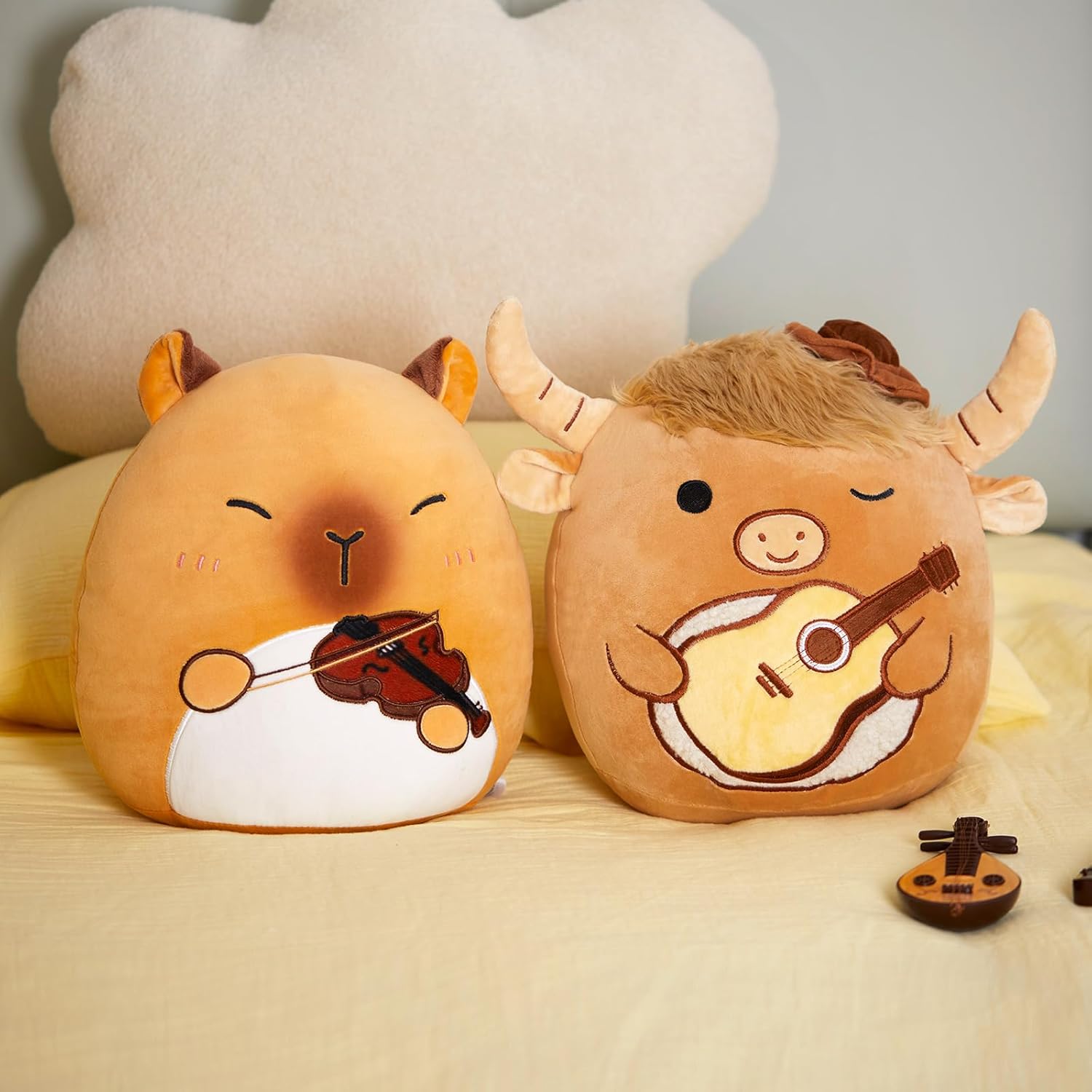 Glow Guards 12 Inch Brown Capybara Plush Pillow