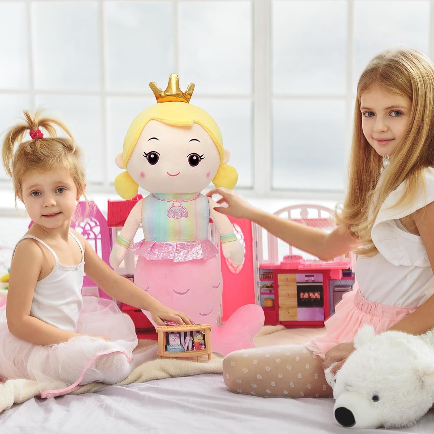 Mermaid Plush Pillow Toy for Girls Kids