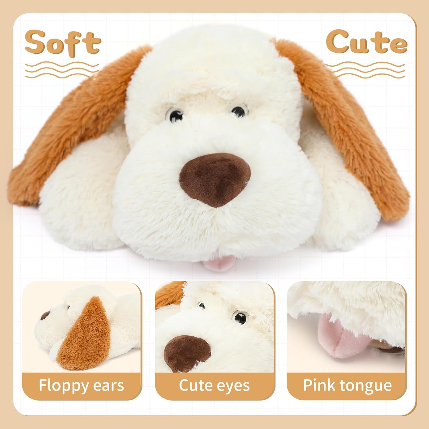 MorisMos Giant Dog Plush Pillow Toy