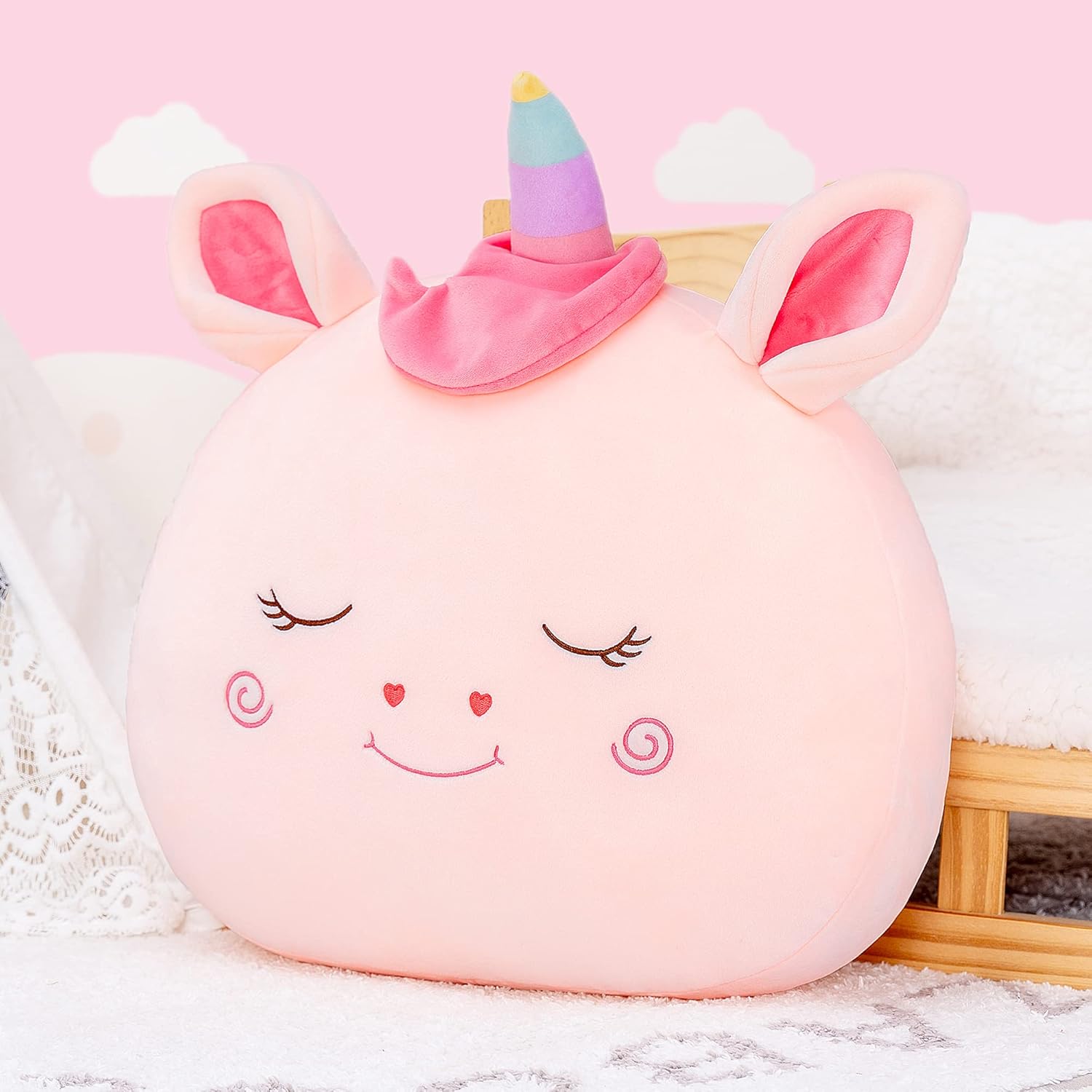 Stuffed Unicorn Plush Pillow Toy for Kids