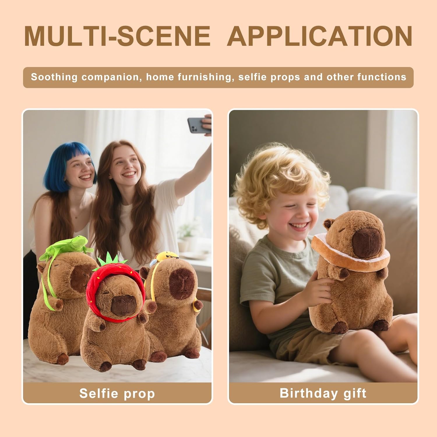 Capybara Plush Pillow Stuffed Animal Toy