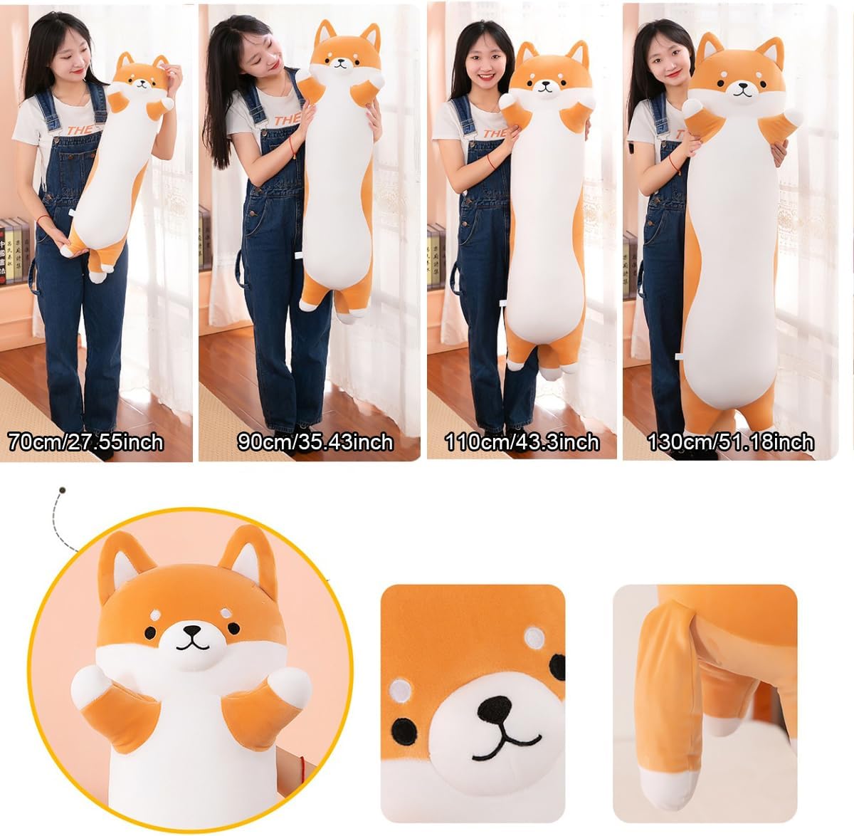 Long Shiba Inu Plush Pillow for Kids 1