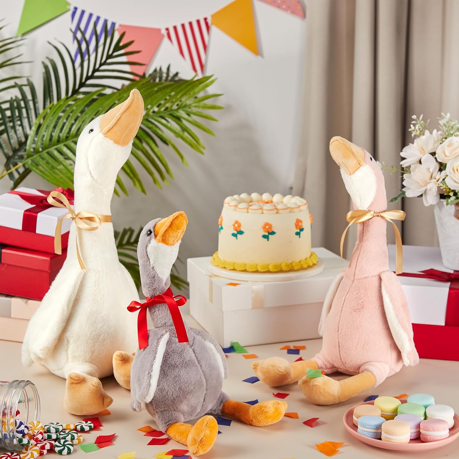 Vinsot 3 Pcs Silly Goose Plush Decorations