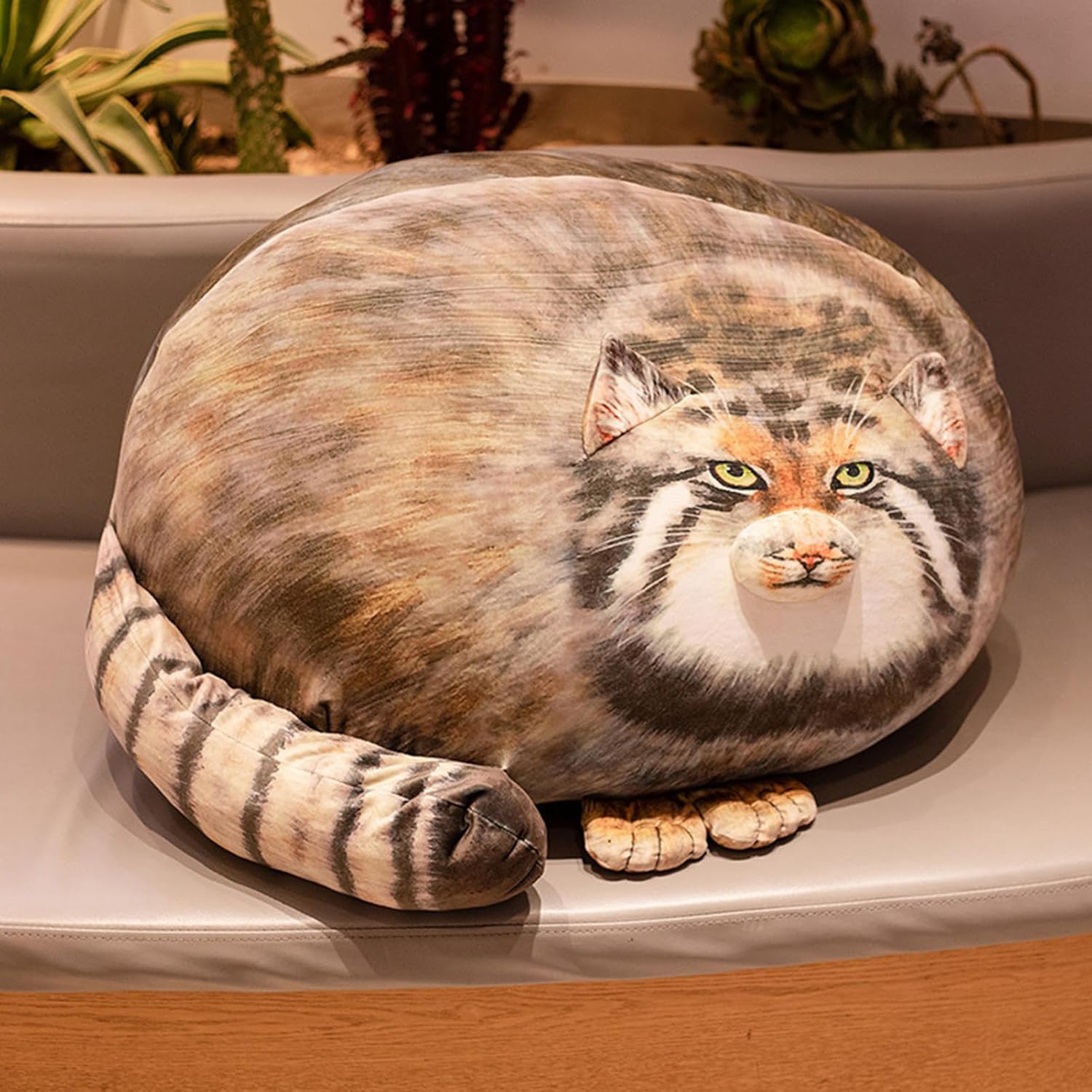 Pallas Cat Plush Body Pillow for Kids