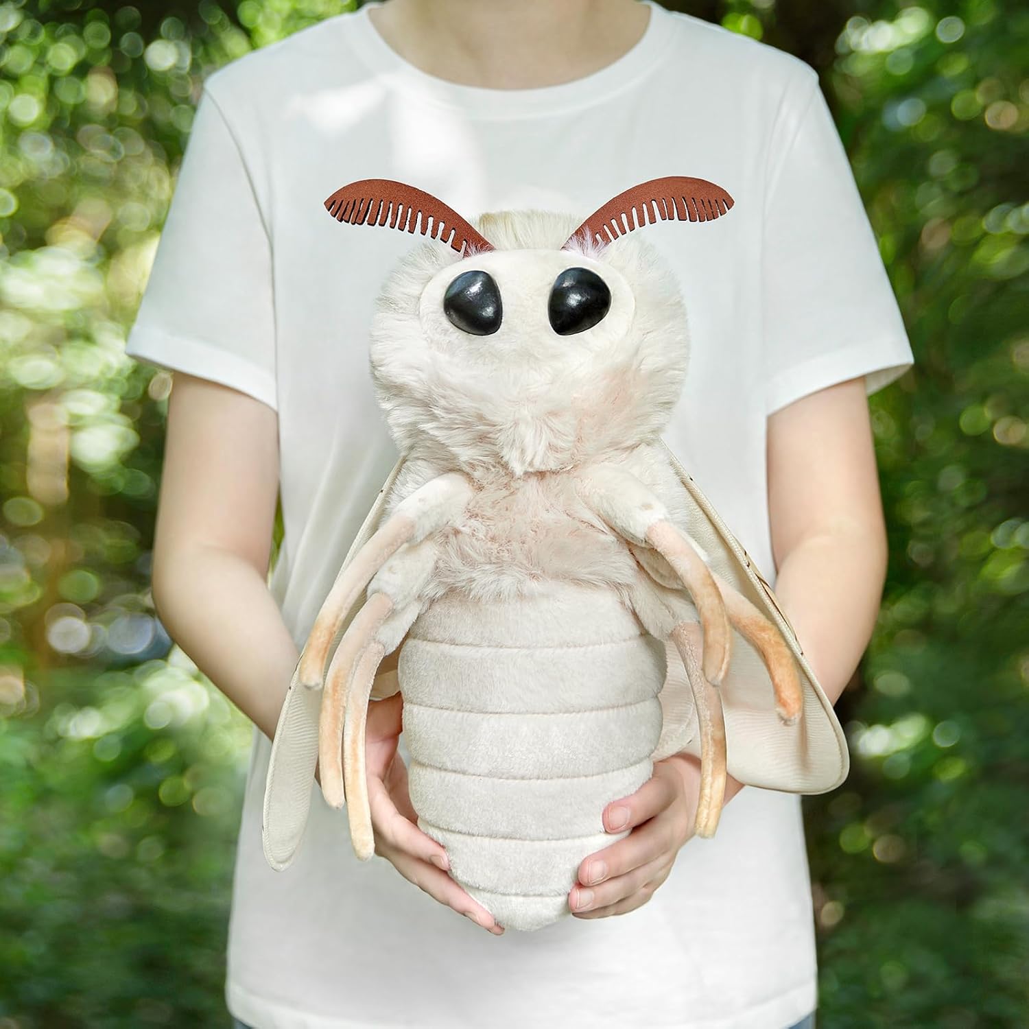 ZHONGXIN MADE Silk Moth Plush Pillow Toy 12in
