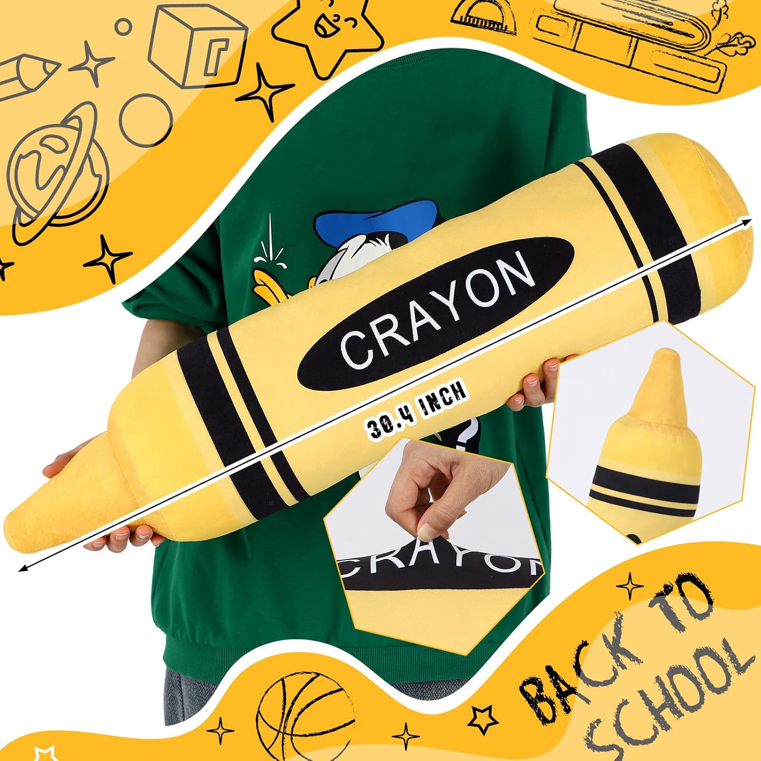 30 Inch Crayon Shaped Plush Pillow 1