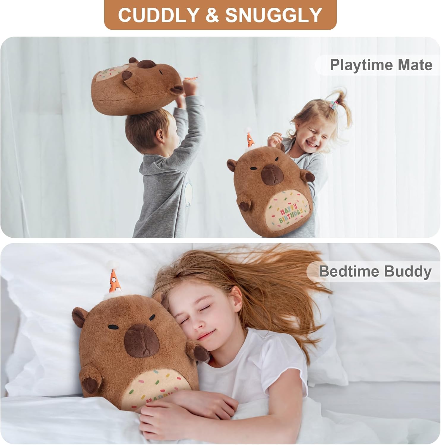 Capybara Plush Pillow for Cuddling and Relaxation