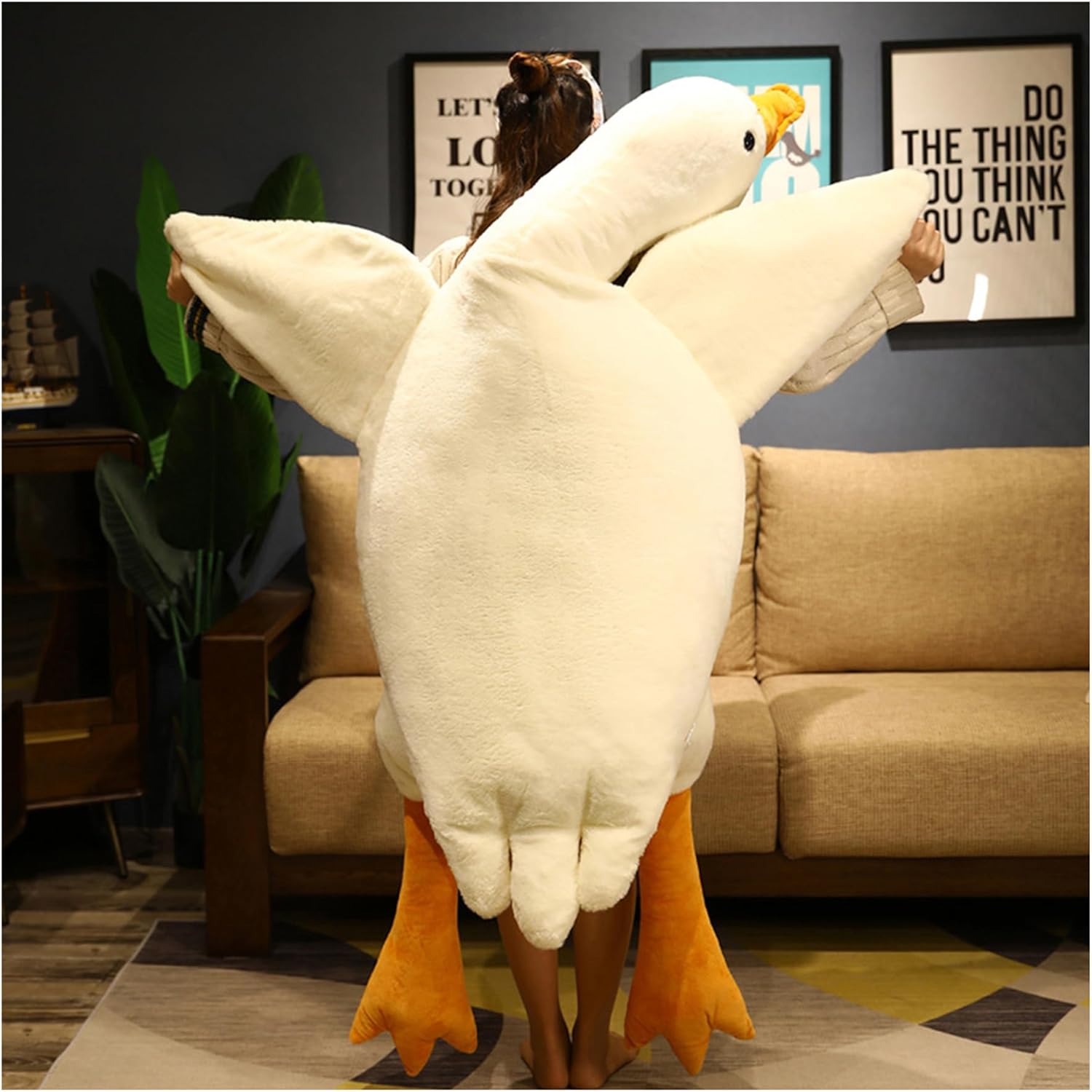 Giant White Goose Plush Pillow 748in