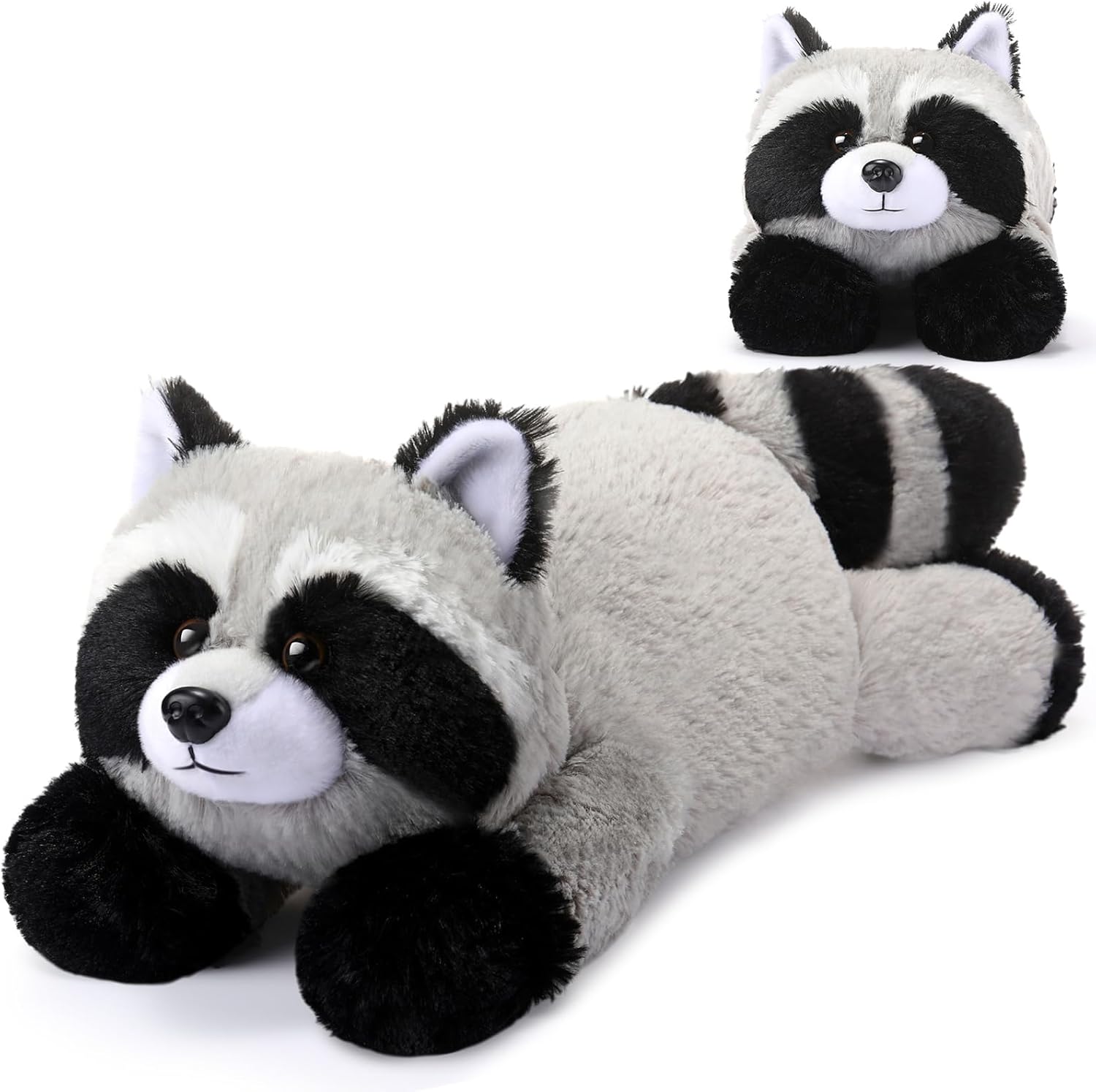HyDren 18 Inch Raccoon Plush Pillow