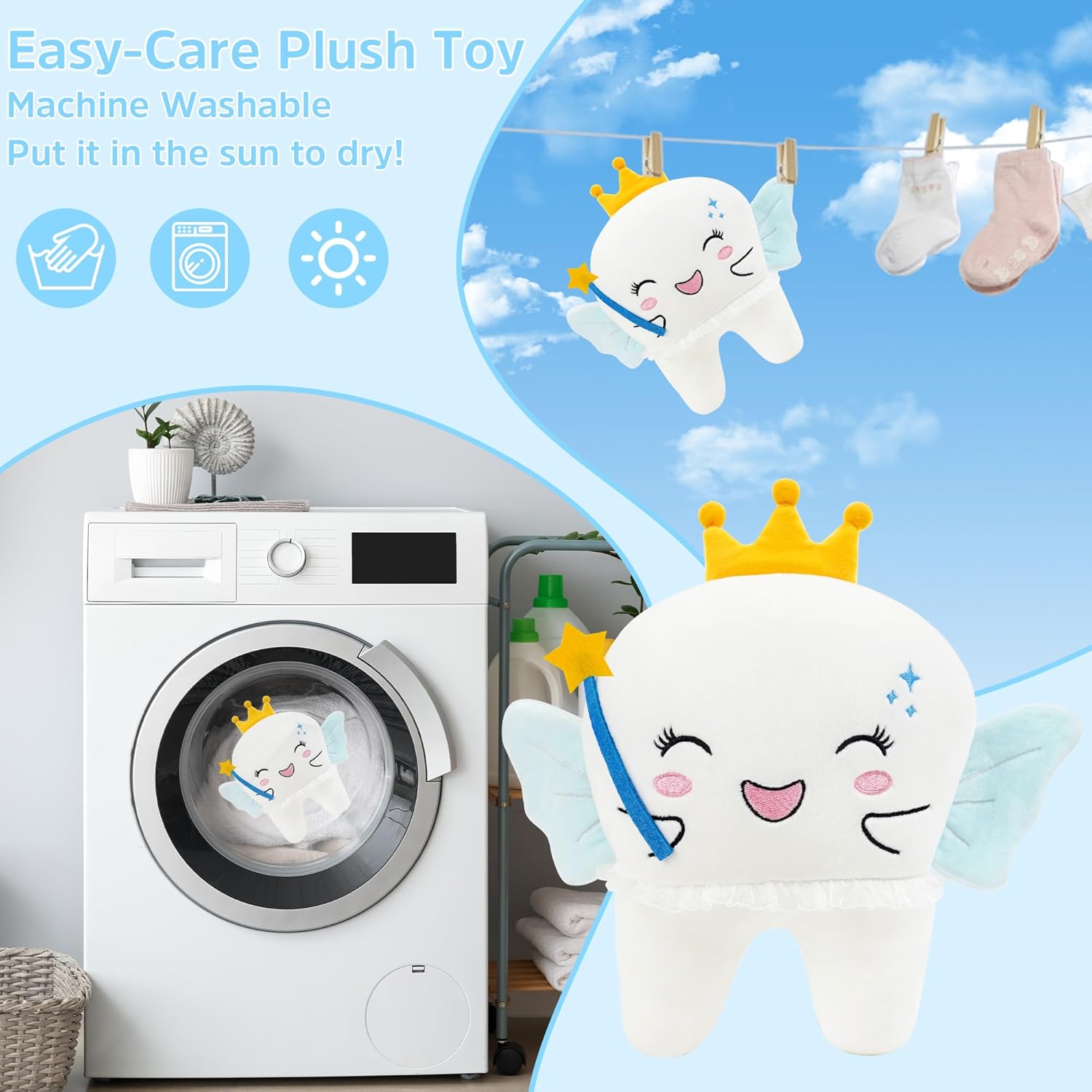 Tooth Fairy Plush Pillow 8 Inch