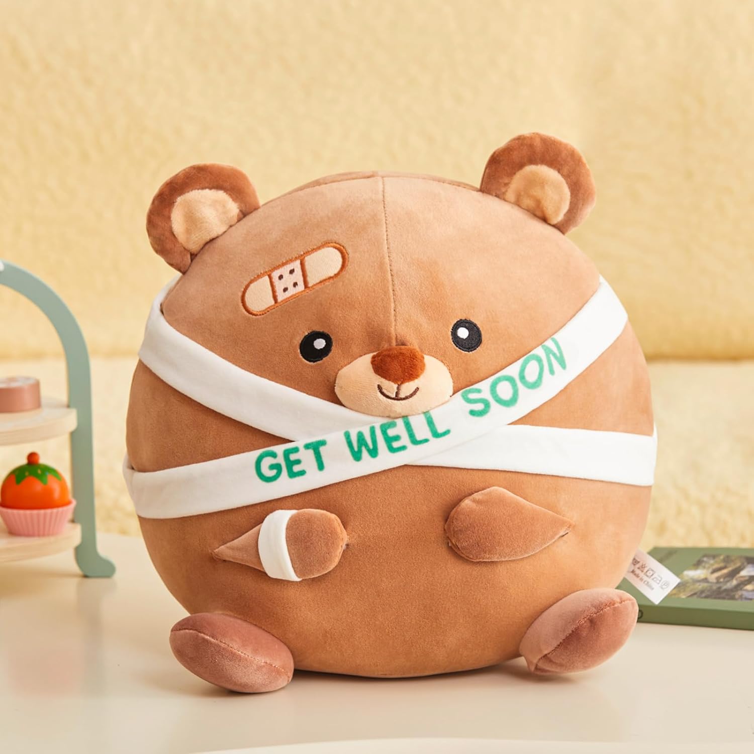 Get Well Soon Teddy Bear Plush Pillow