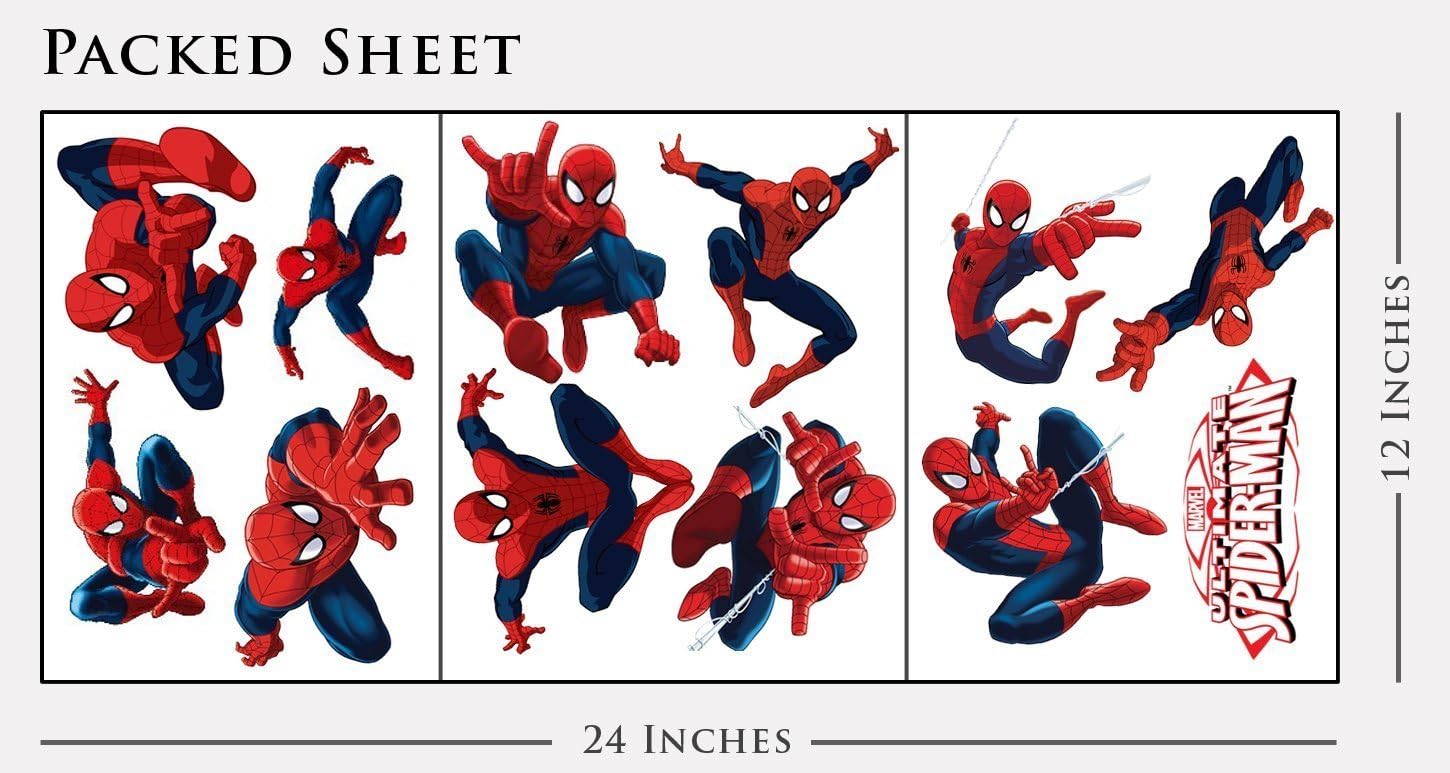 Spiderman Sticker Pack for Kids Room Wall Decor