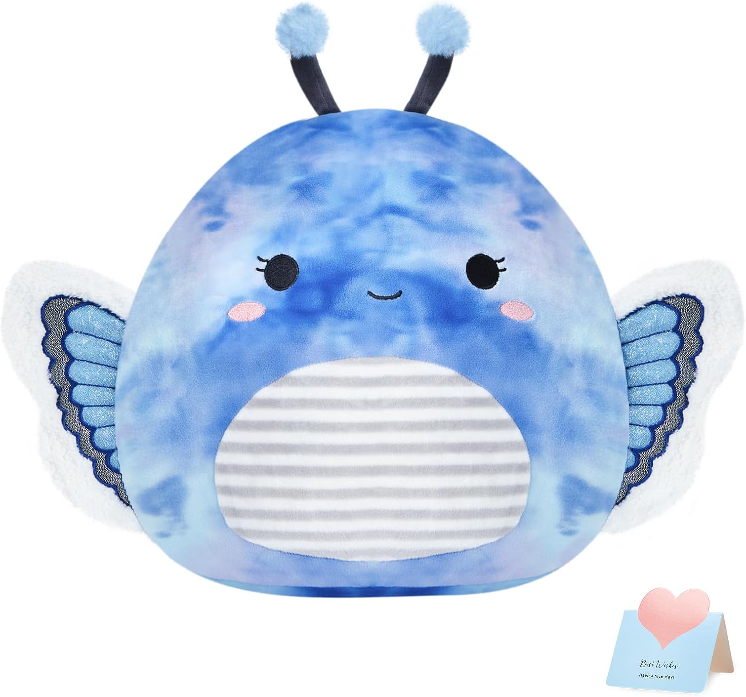 Blue Butterfly Plush Pillow Toy