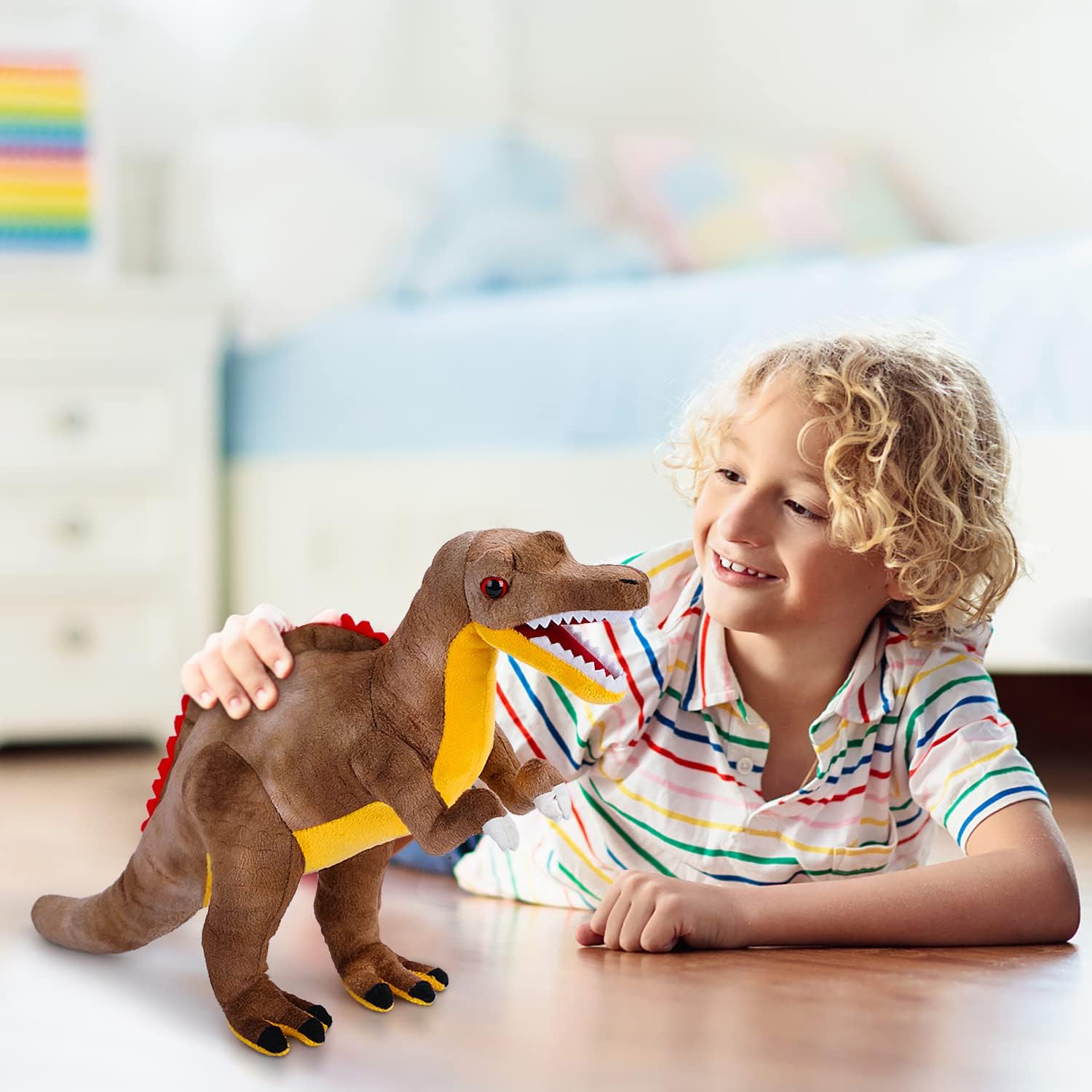 Spinosaurus Plush Pillow Toy - 18 Inch Huggable Dino Friend