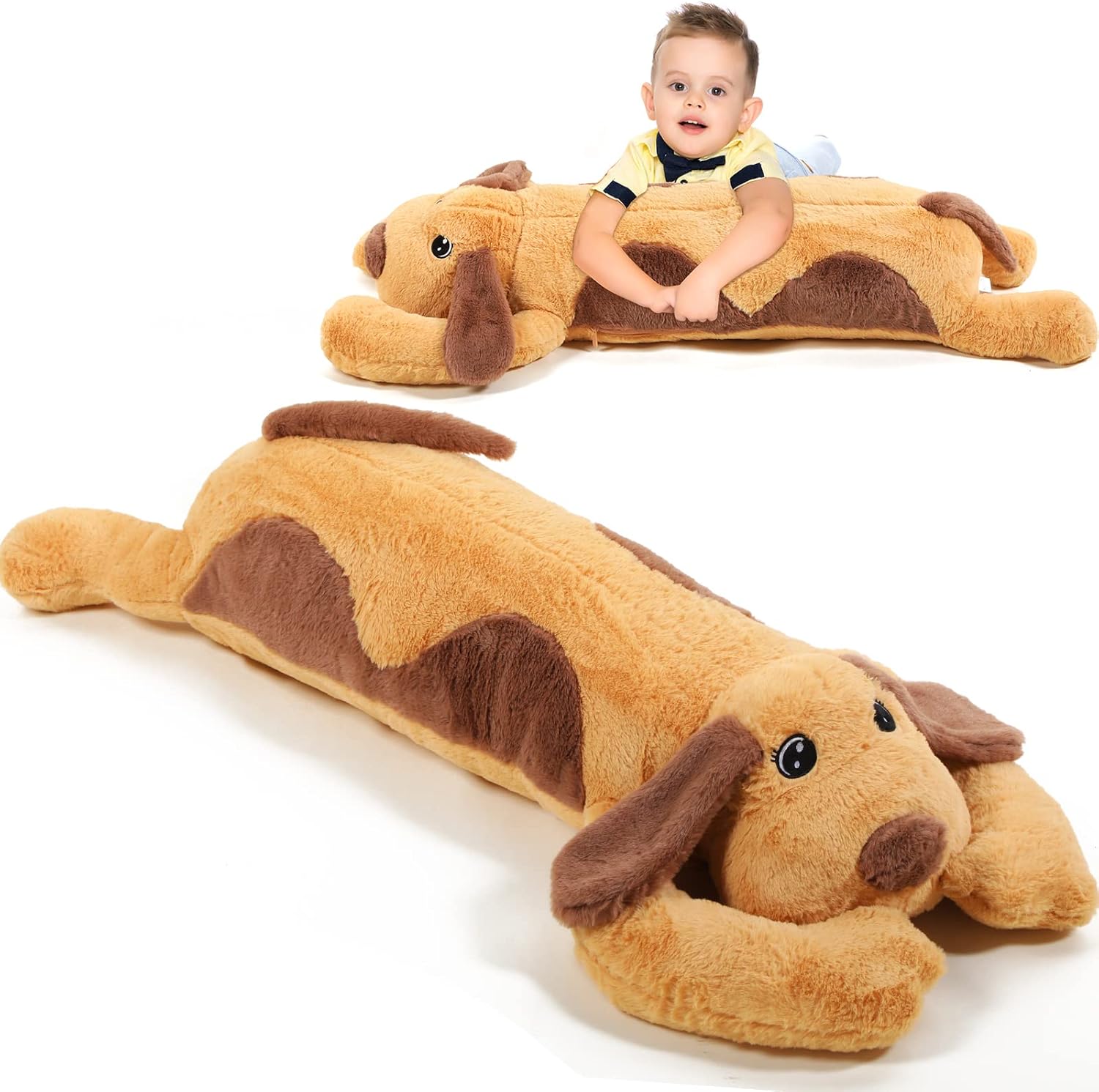 Queekay Plush Dog Pillow for Adults and Kids