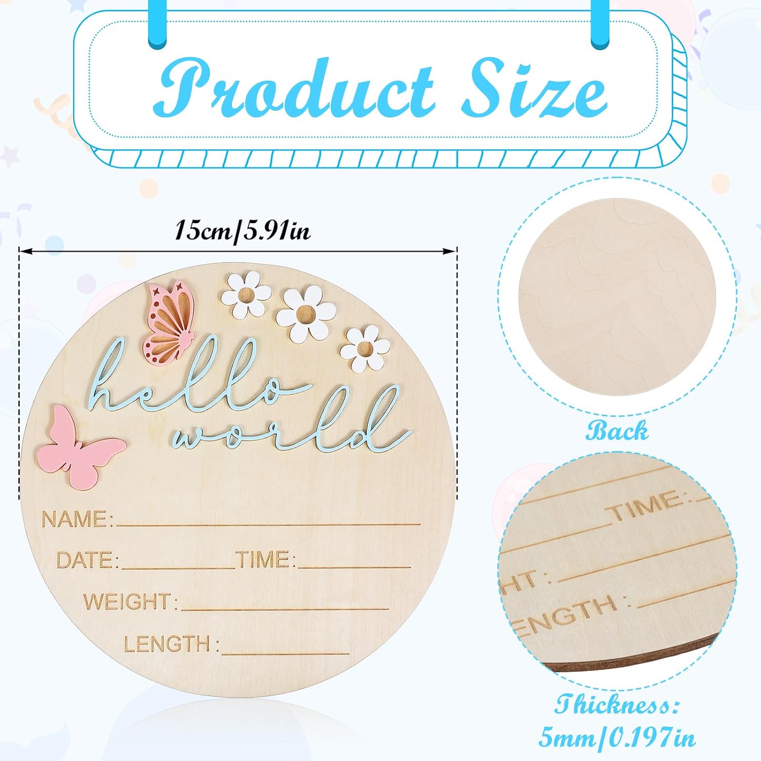 Hello World Newborn Welcome Sign 1
