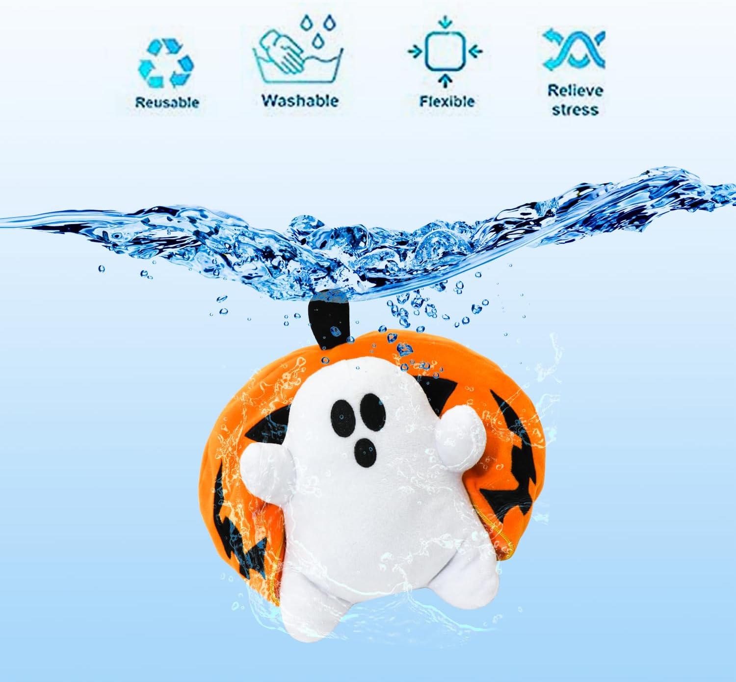 Halloween Pumpkin Ghost Plush Pillow