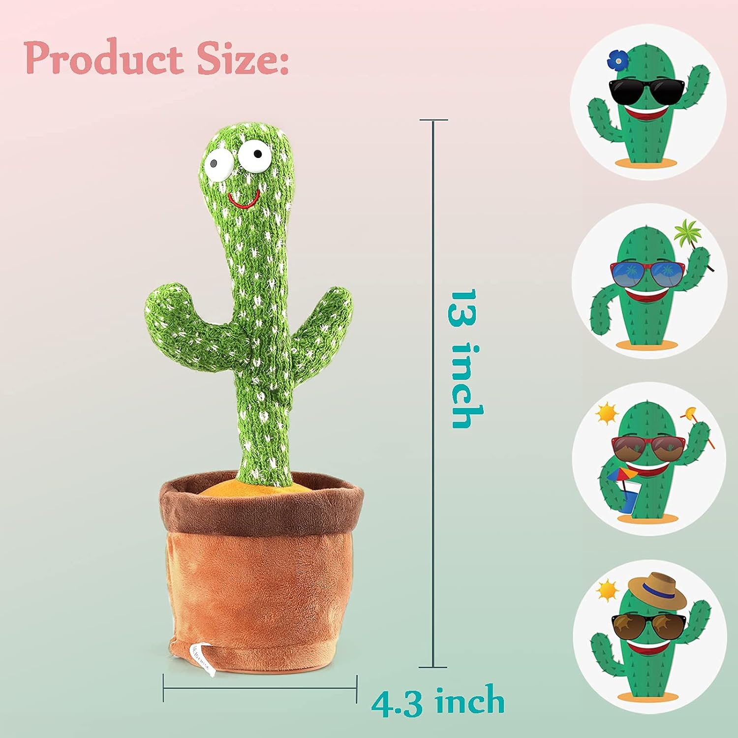 Starhig Dancing Cactus Talking Toy