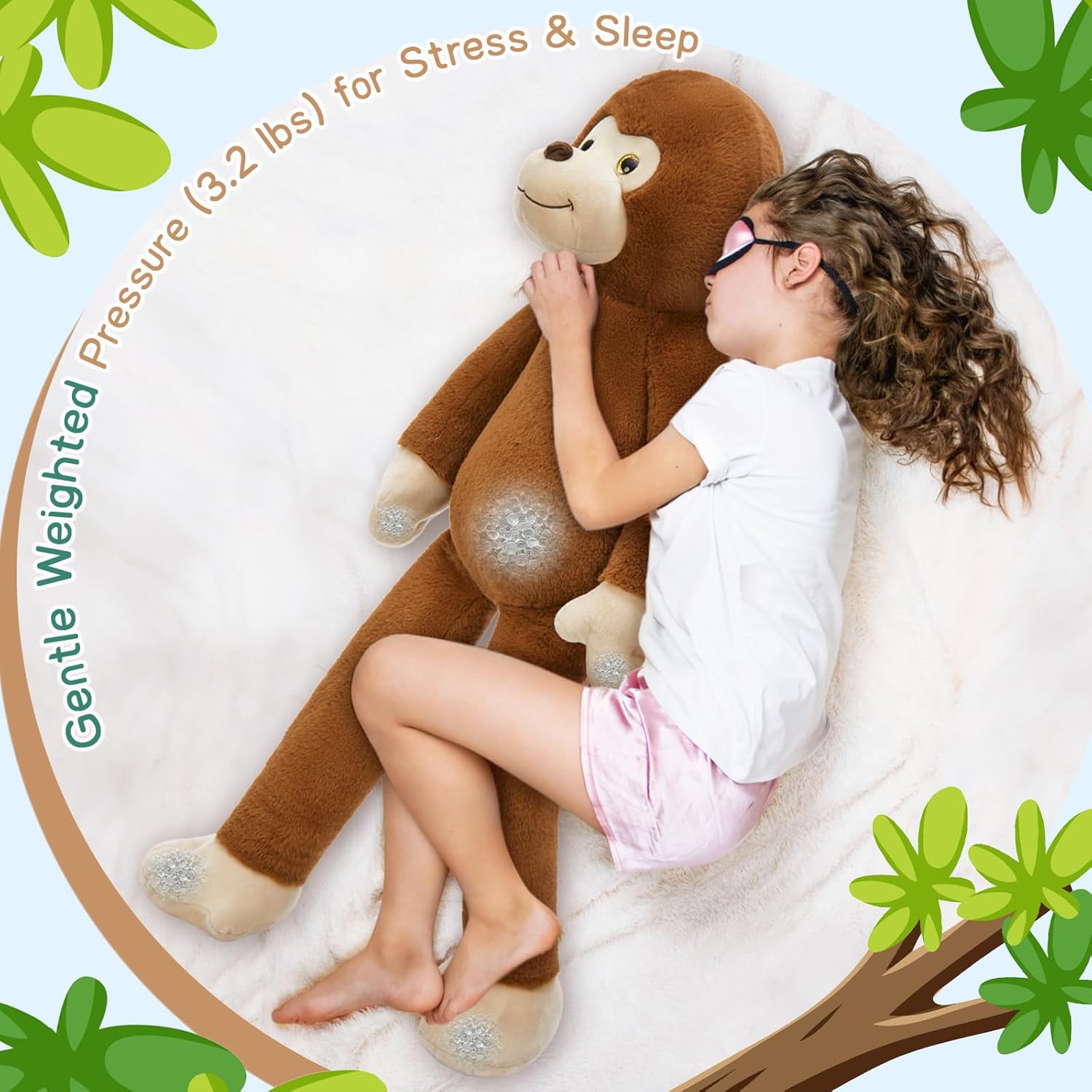 Tezituor Weighted Monkey Plush Toy
