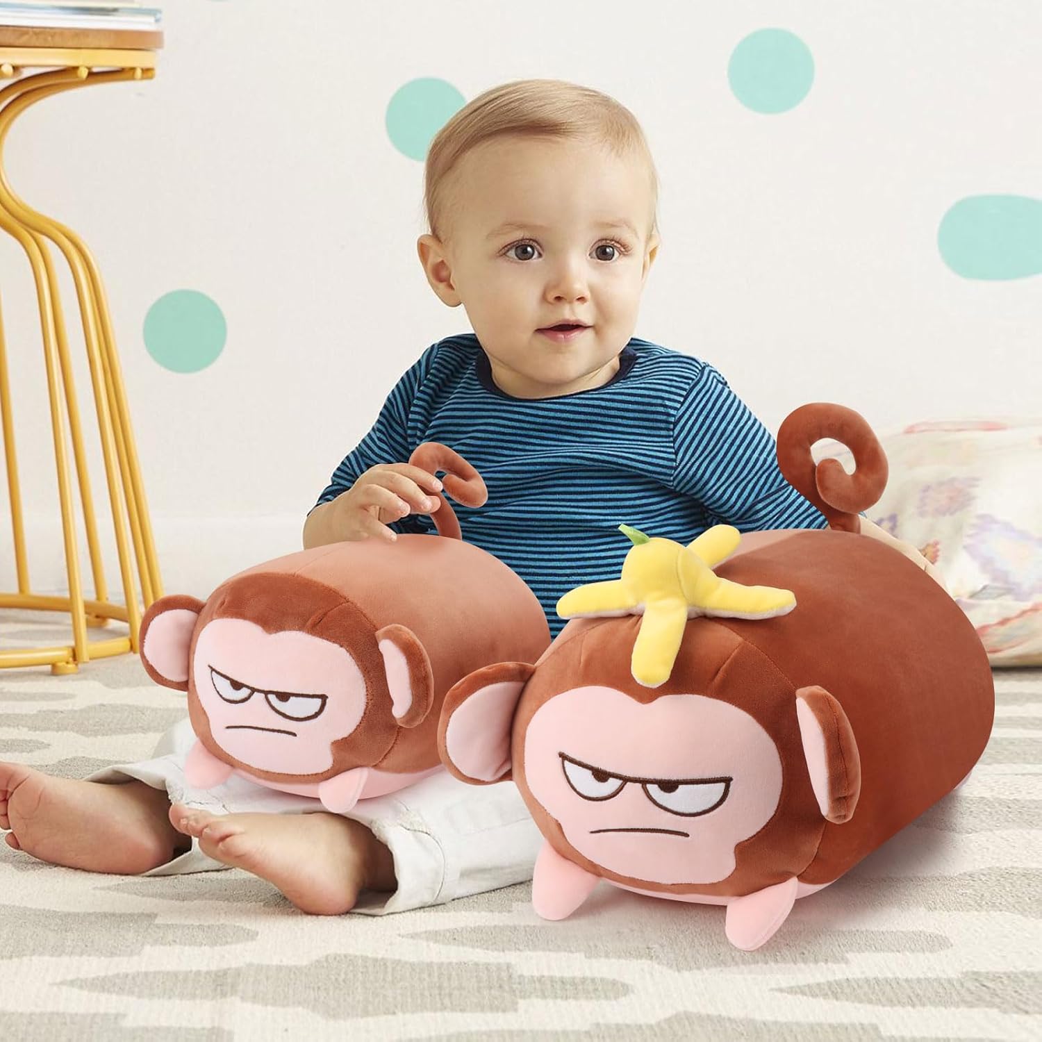 Achwishap Monkey Plush Throw Pillow