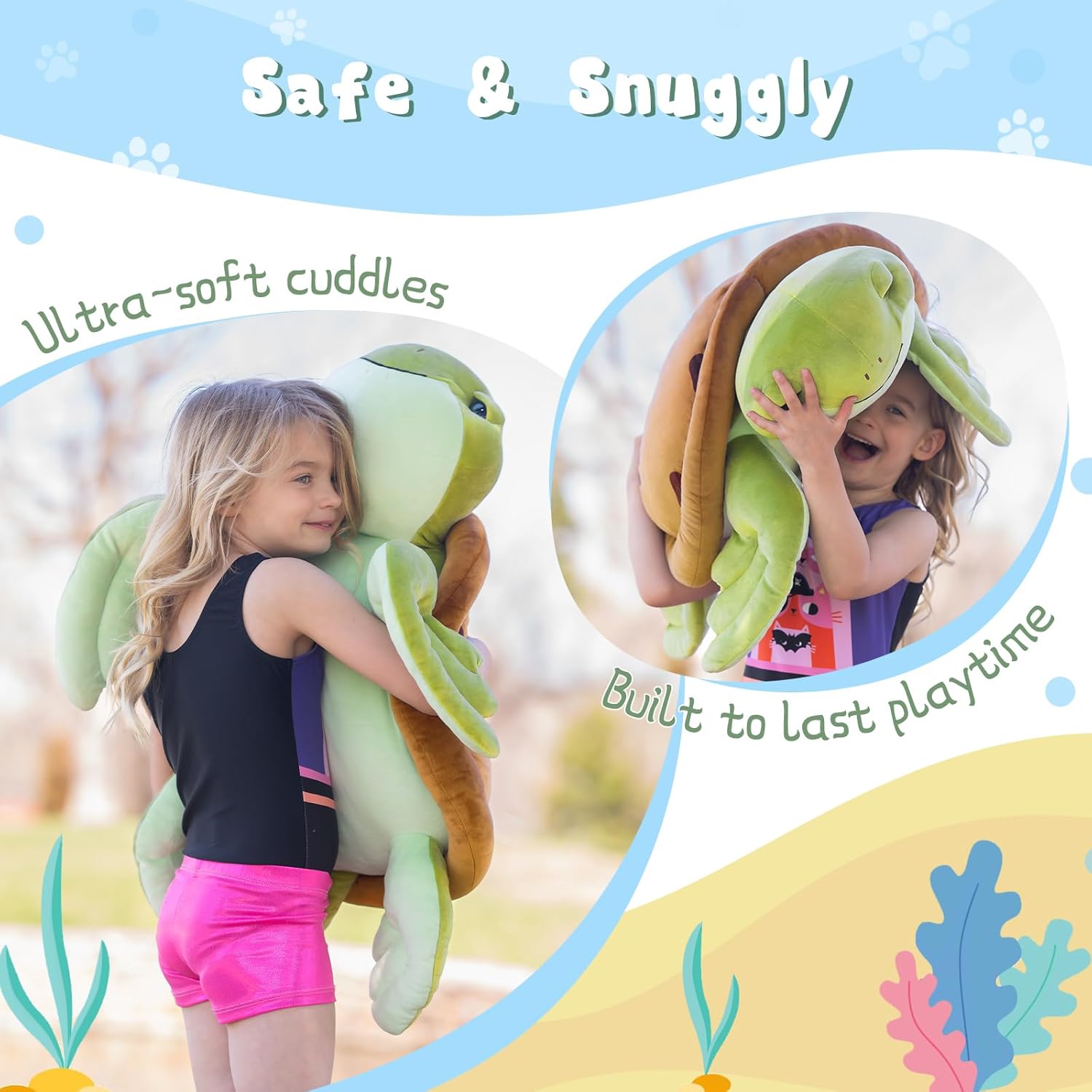 Muiteiur 28Inch Sea Turtle Plush Toy