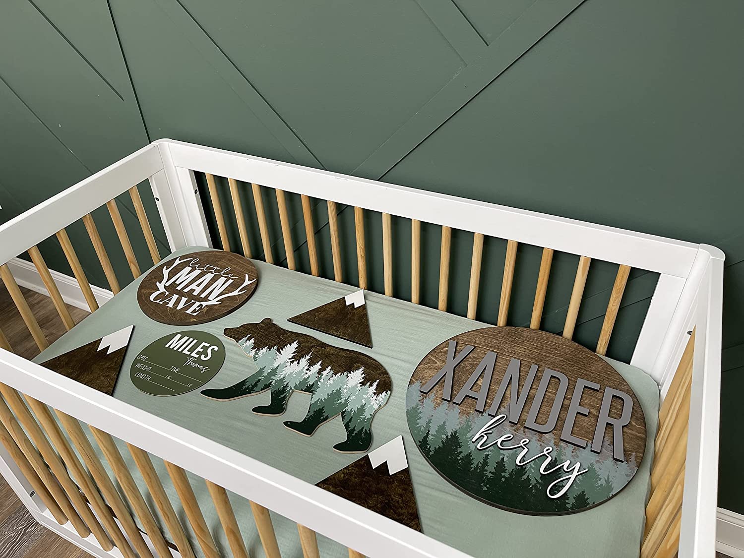 Pine Tree Nursery Name Sign 18 24