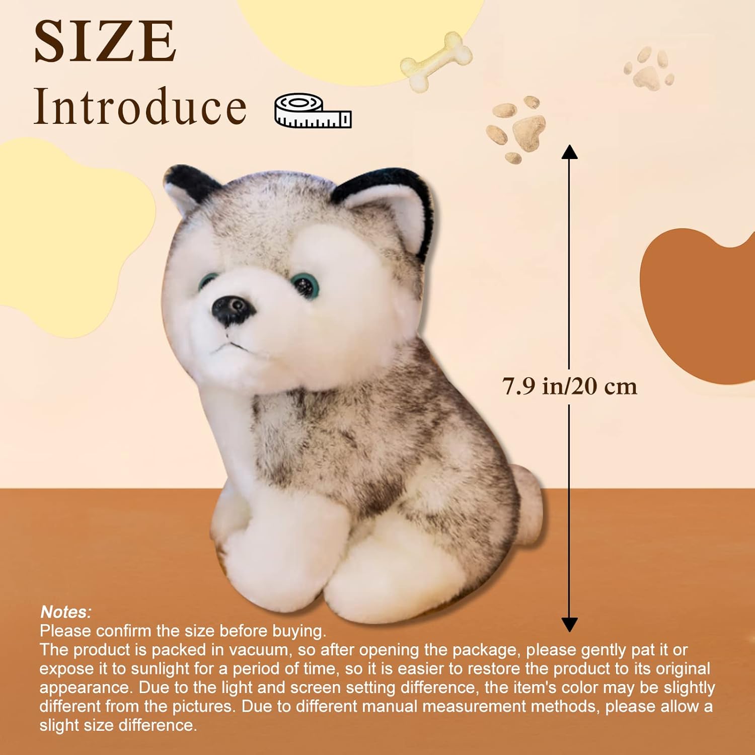 79 Inch Plush Husky Pillow Toy for Kids