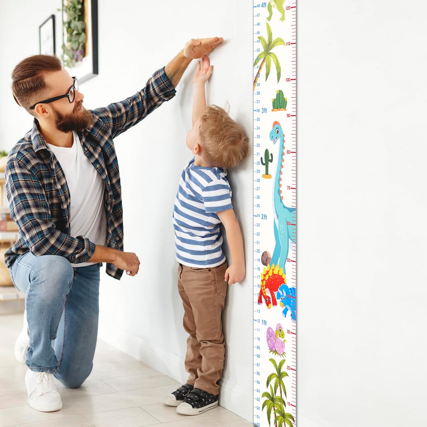 Baby Height Growth Chart with Dinosaur Design