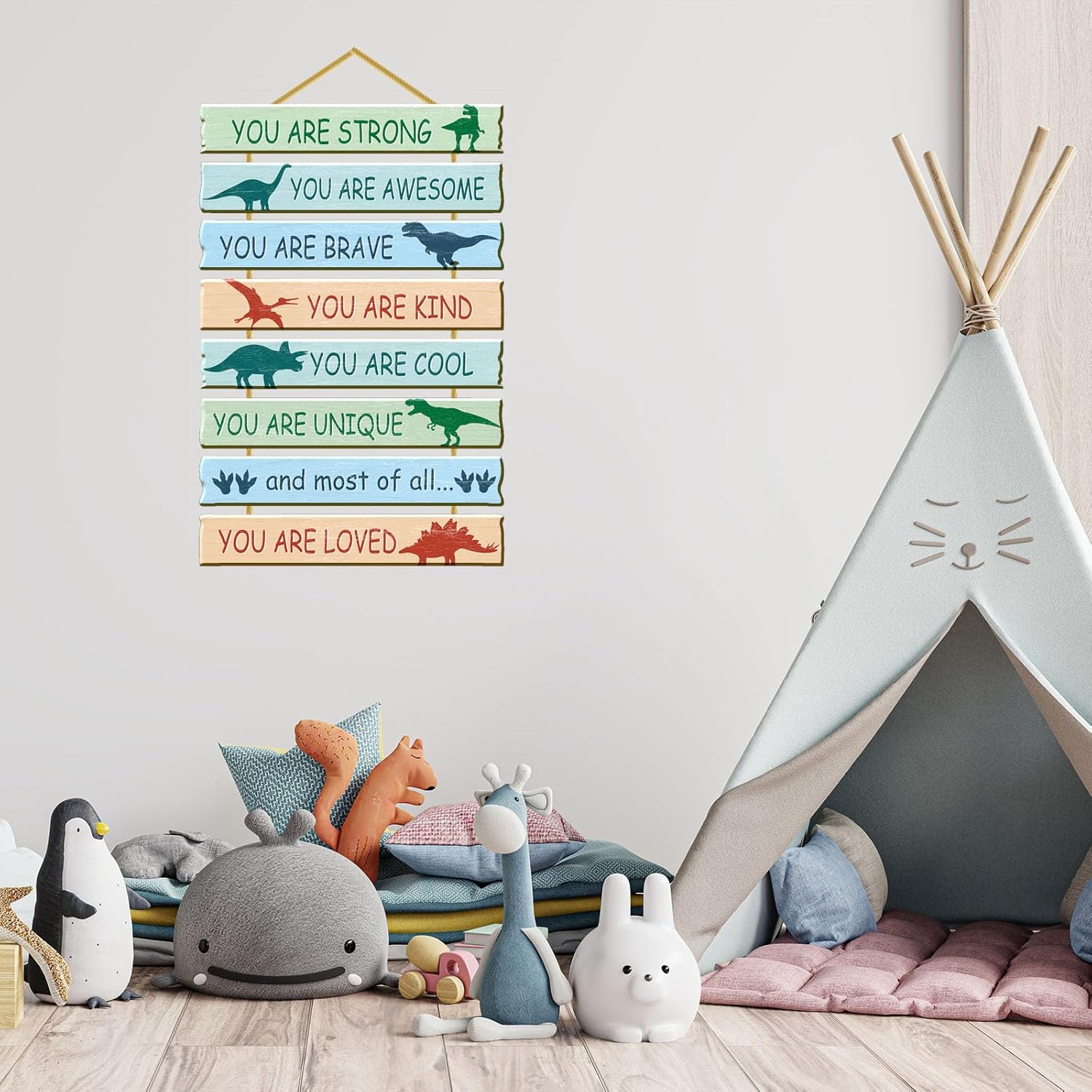 Dinosaur Room Decor Wall Plaque for Boys