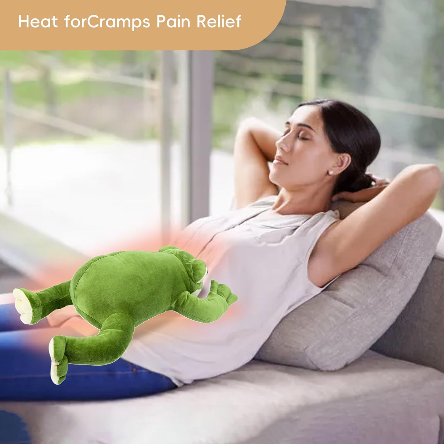 Frog Weighted Plush Pillow 4 lbs Comfort Toy