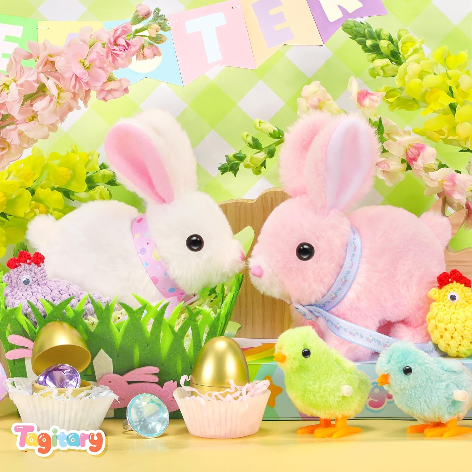 Tagitary Plush Walking Bunny with Sounds